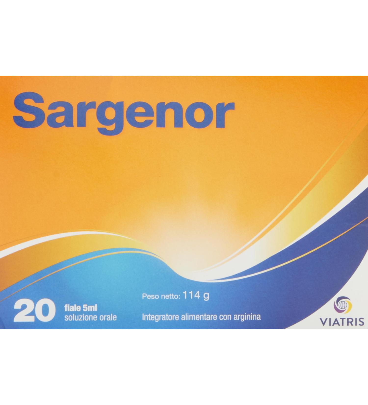 Meda Pharma Sargenor Food Supplement - 20 Vials (5 ml) | Boost Energy & Vitality | International Shipping Available - Buy Online on GoSupps.com