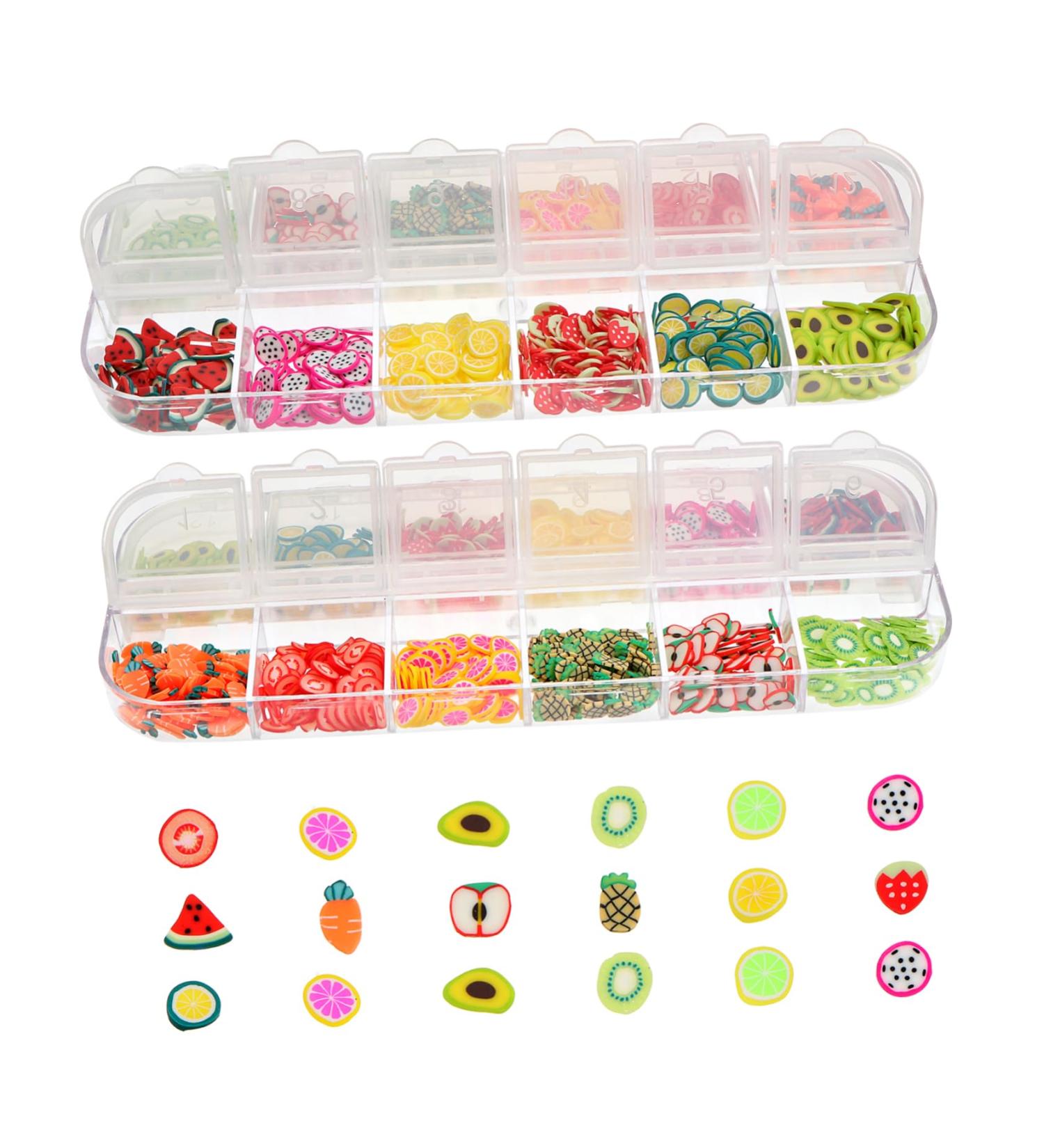 Housoutil 6 Boxes 12 Polymer Clay Sequin Watermelon Nail Art Fruit Nail Decorations Women Nail Fruit Stickers Nail Designs Fruit Stickers for Nails Strawberry The Flowers 3D 0.5X0.5CMx3pcs Assorted Colorx3pcs - Buy Online on GoSupps.com