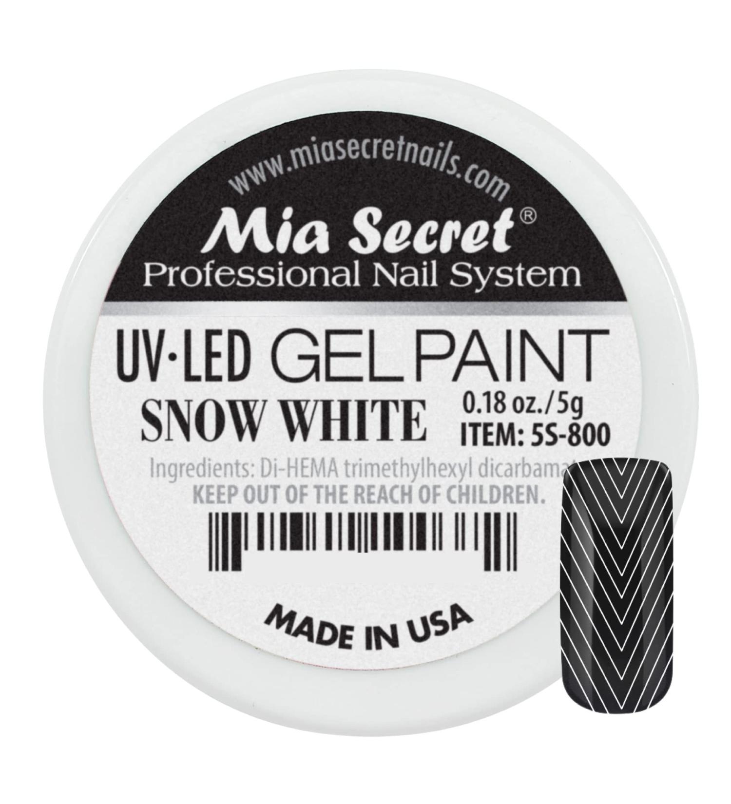 Mia Secret Professional Nail System UV/LED Gel Paint - Snow White 0.17oz - Buy Online on GoSupps.com
