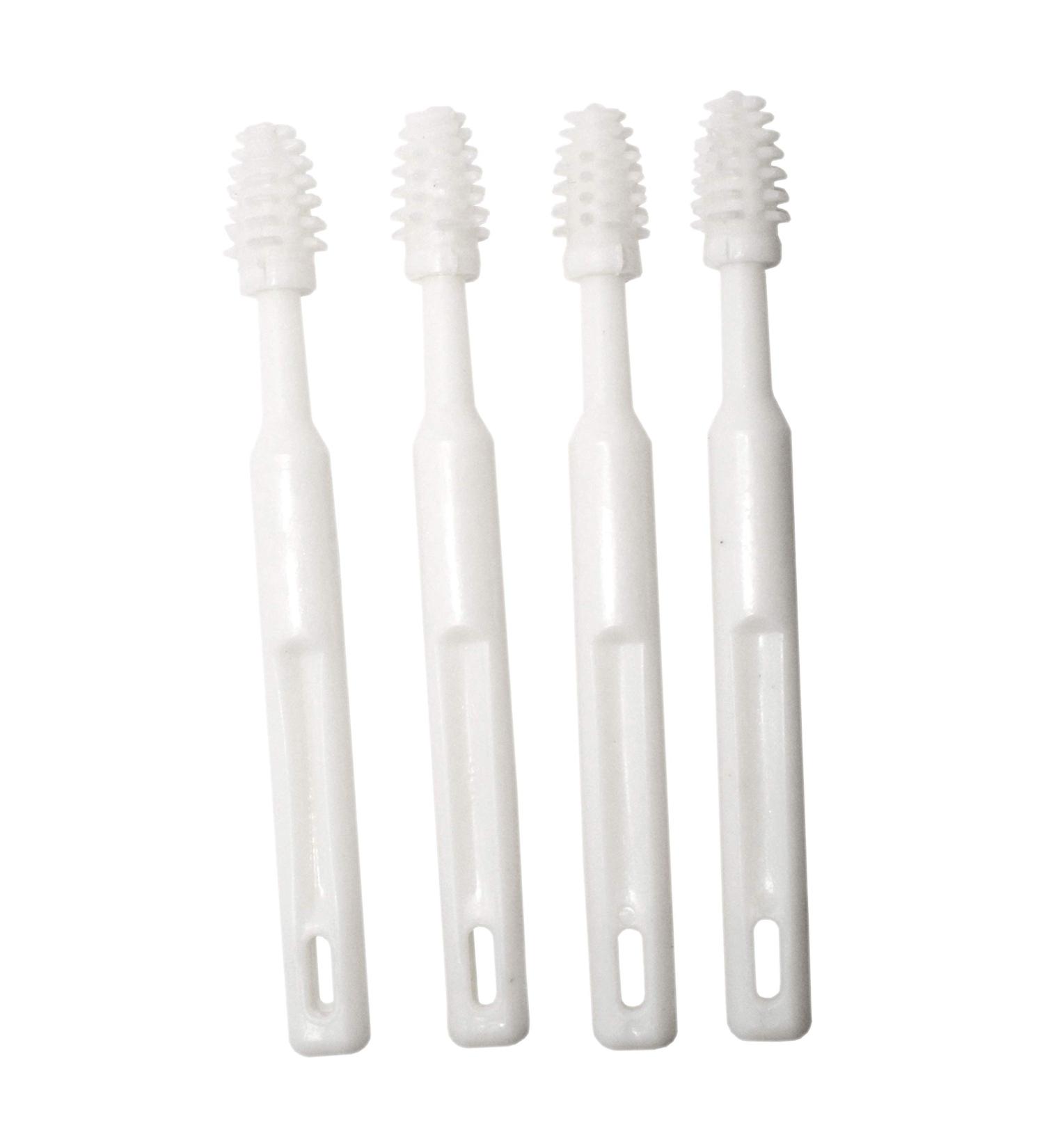 Rehabilitation Advantage Gum, Teeth & Tongue Massage Brushes - Set of 4 White - Buy Online on GoSupps.com