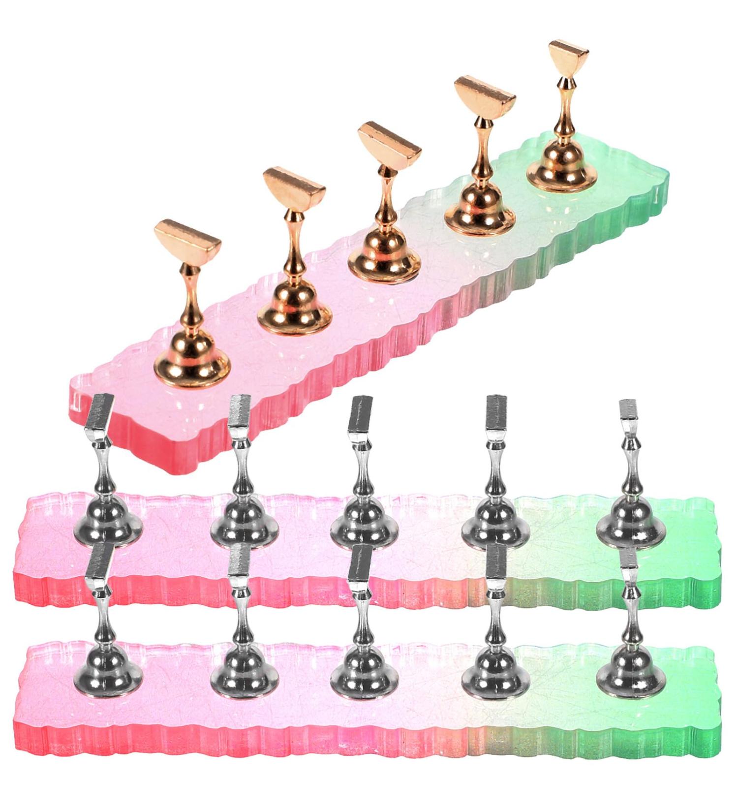 FOMIYES 3 Sets Fake Nails Nail Display Holder Nail Painting Stand Artificial Nails Display Holder Press on Artificial Nails Holder Display Stand Piece False Nails Manicure Easel Acrylic - Buy Online on GoSupps.com