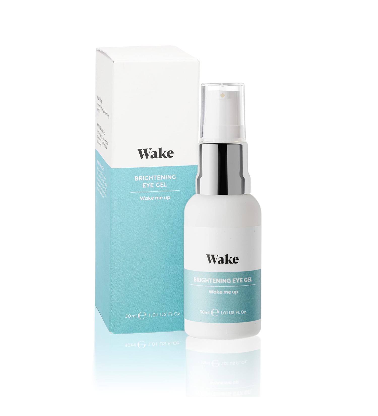 Wake Skincare Eye Gel - Hydrating Serum for Dark Circles, Puffy Eyes & Bags - 30ml Anti-Ageing Cream - Buy Online on GoSupps.com