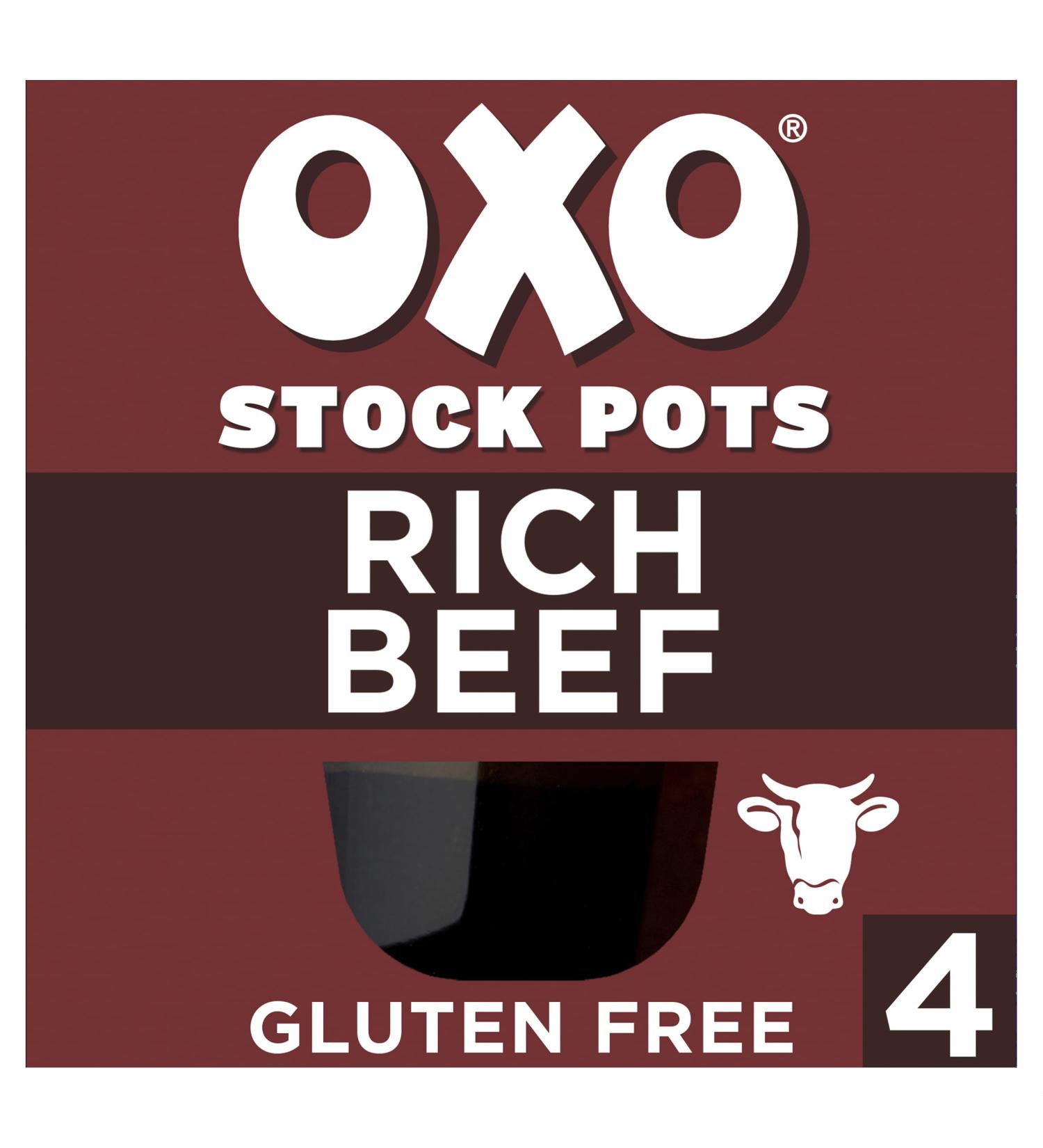 OXO Rich Beef Stock Pots with Rosemary & Onion - 4 x 20g (80g) - Buy Online on GoSupps.com