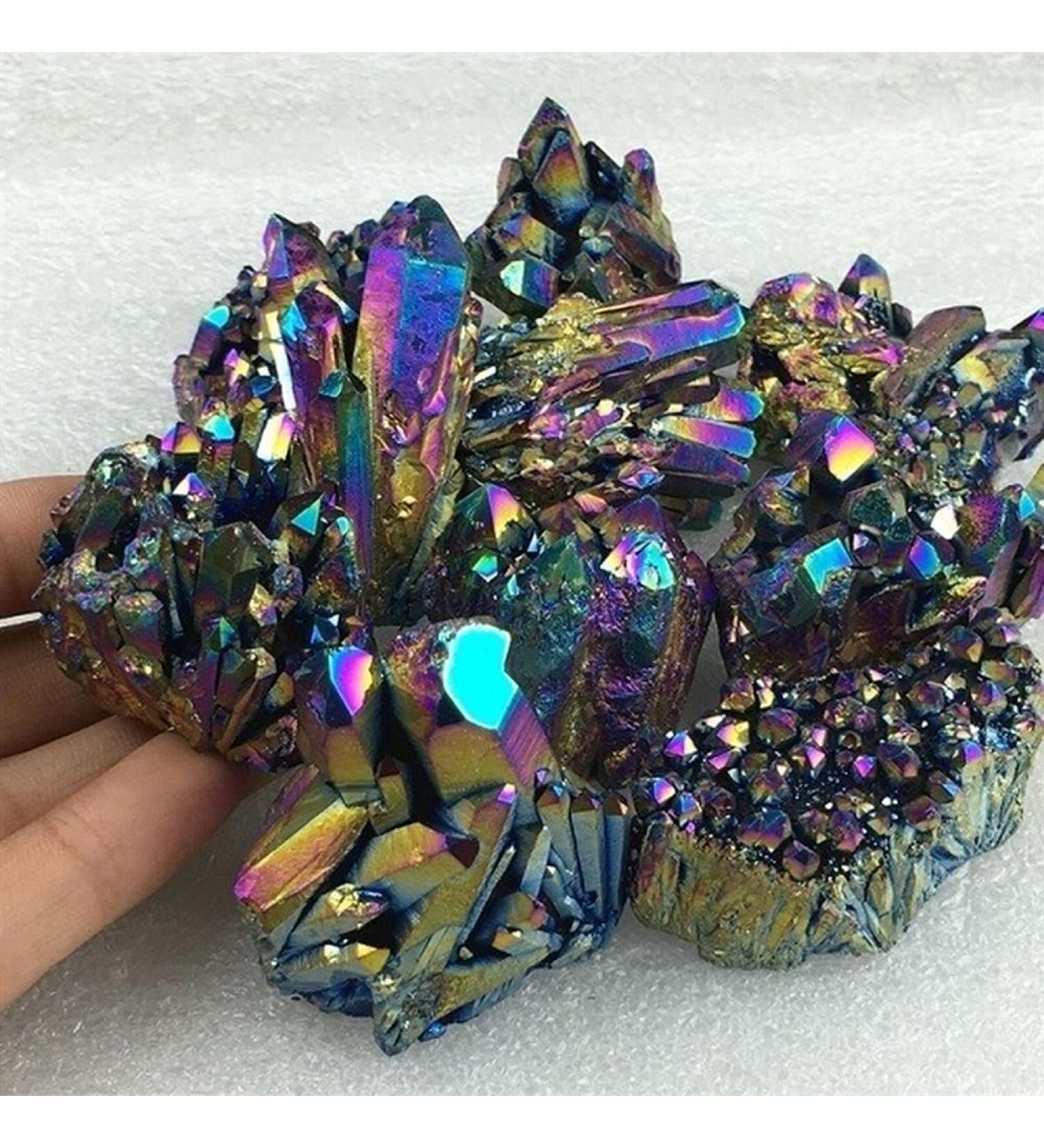 Stone Crafts 30g Quartz Crystal Titanium Cluster VUG Specimen Reiki Home Decor ERBRA - Buy Online on GoSupps.com