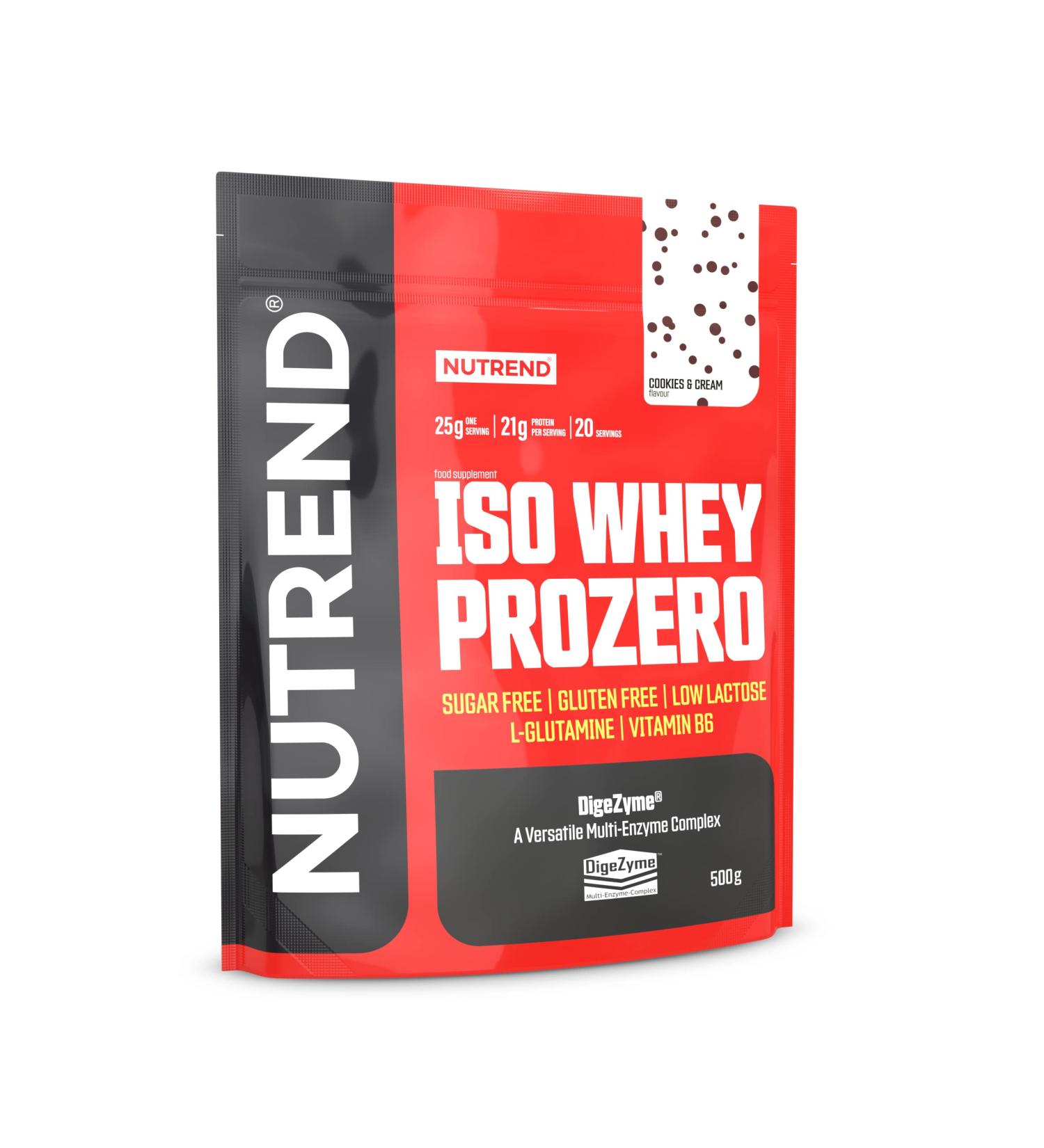  NUTREND Nutrend - Iso Whey Prozero (Cookies & Cream - 500 grams) - Whey Protein - Protein Powder - Buy Online on GoSupps.com