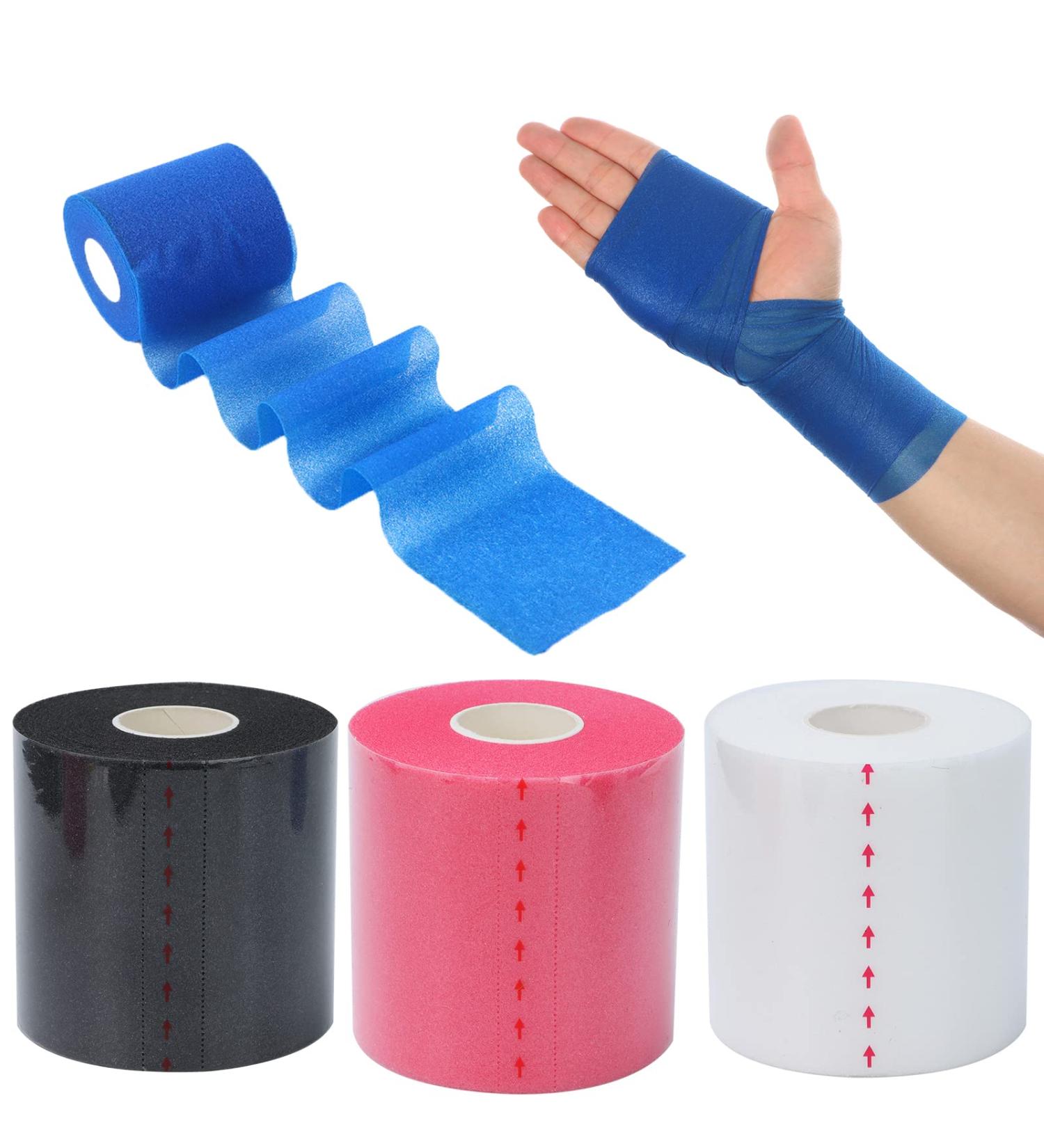 Colorful 4 Rolls Underwrap Athletic Foam Tape | 2.5 x 30 Yards | Pre Wrap for Ankles, Wrists, Hands, Knees | Sports Foam Underwrap - Buy Online on GoSupps.com