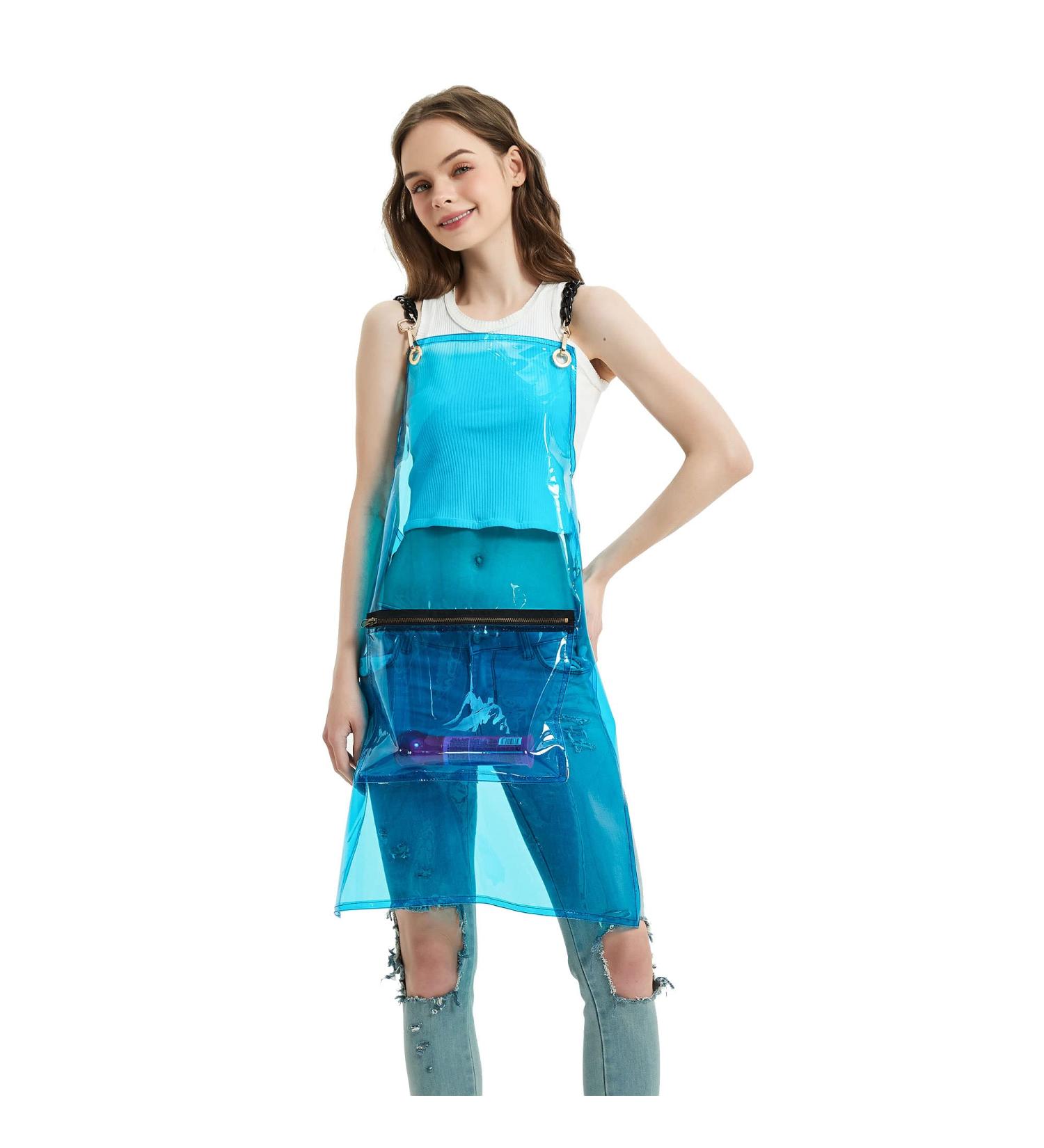 MIKI WELL Hair Stylist Apron - Adjustable Apron with Pockets Blue - Buy Online on GoSupps.com