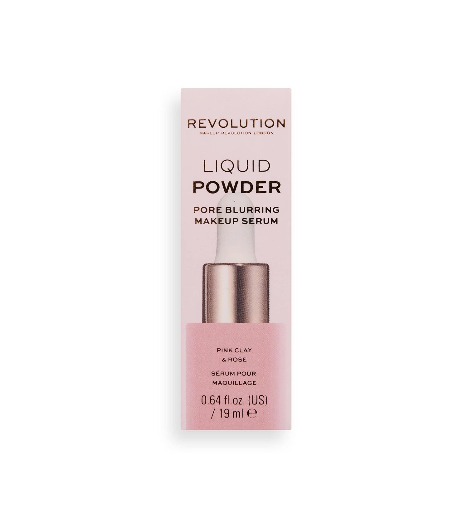 Revolution Liquid Powder Make Up Serum  Pore Minimizer Cream  Removes Shine & Reduces Pores  0.64fl.oz/19ml