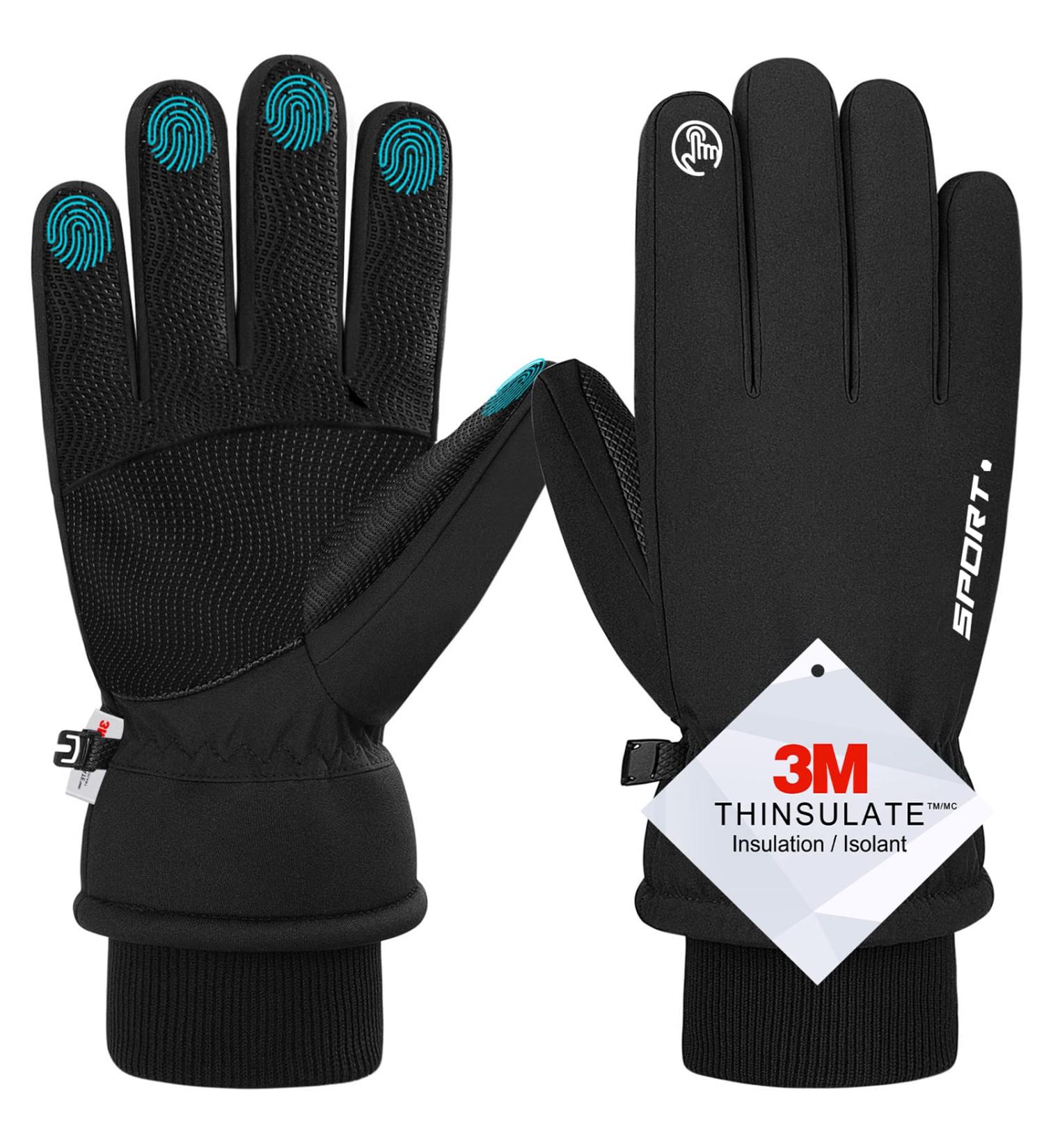Waterproof Winter Gloves | Touchscreen Ski & Bicycle Gloves for Men & Women - Perfect for Riding Running Hiking & Cycling - Buy Online on GoSupps.com