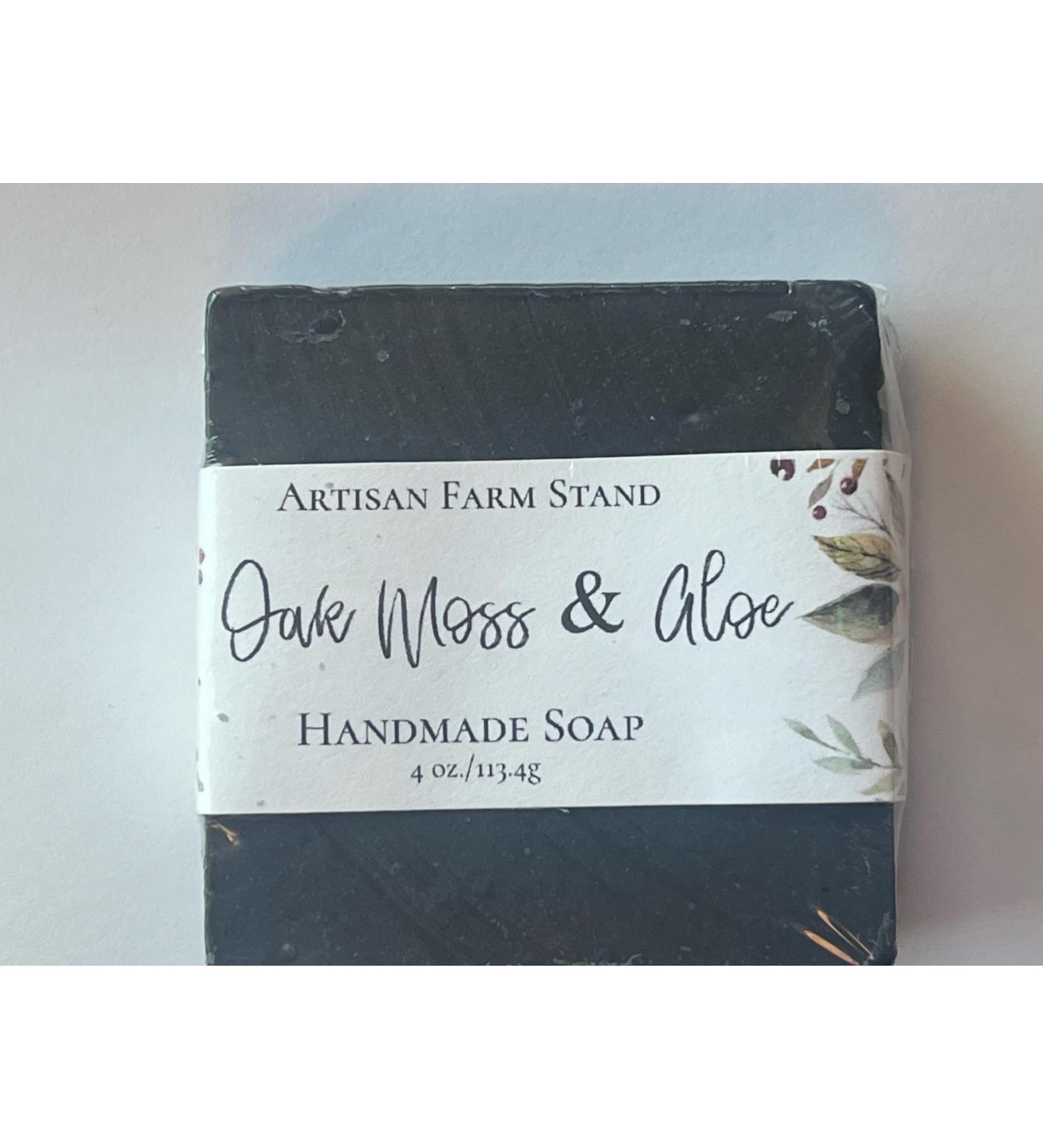 Shop Oak Moss & Aloe Handmade Soap Bar | 4 oz Natural & Eco-Friendly | International Shipping Available - Buy Online on GoSupps.com