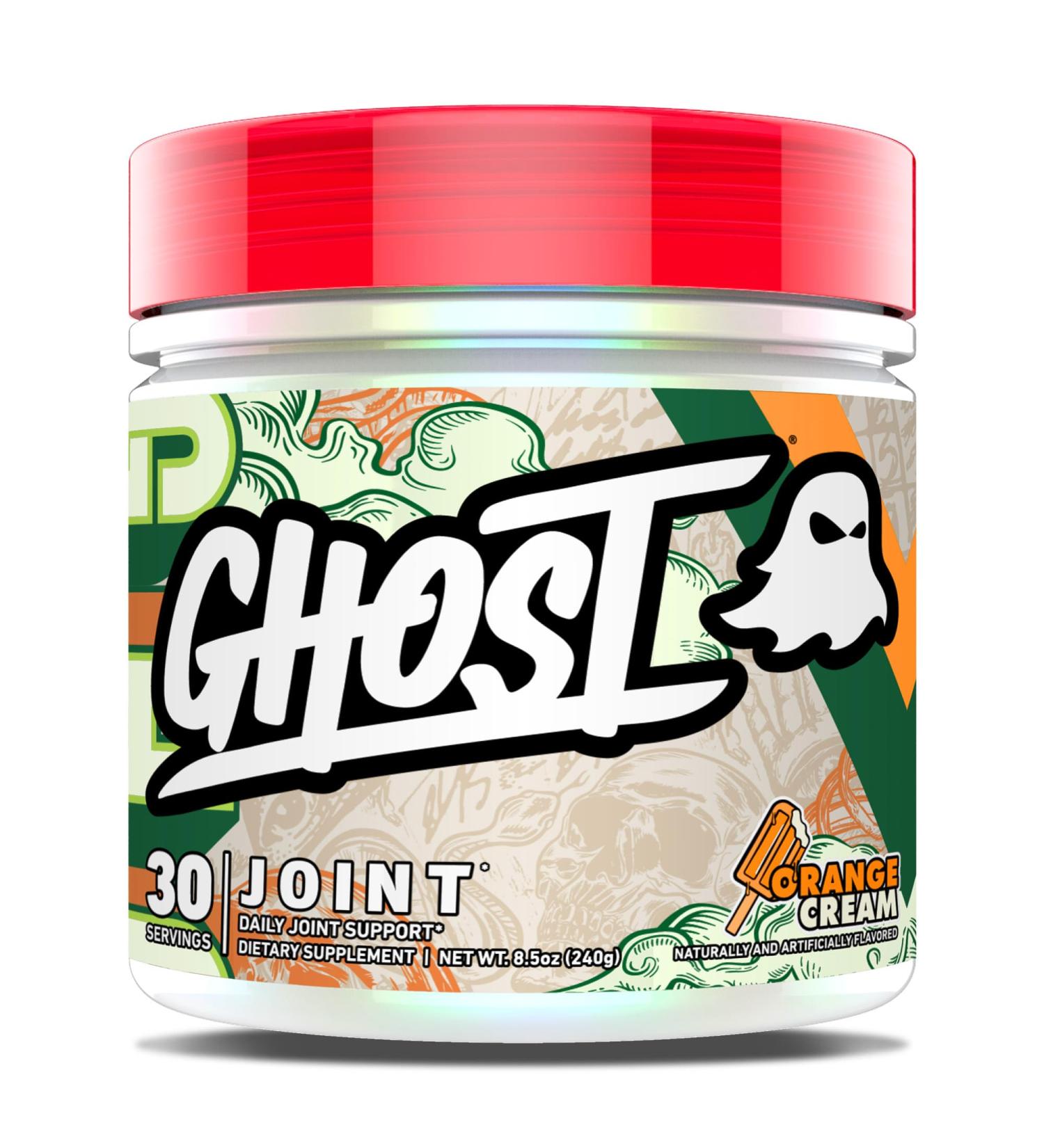GHOST Joint Supplement Orange Cream (30 Servings) - Daily Joint Maintenance Supplement for Men & Women - Glucosamine HCL Chondroitin Sulfate & Curcumin - Cartilage Bones & Joint Support - Buy Online on GoSupps.com