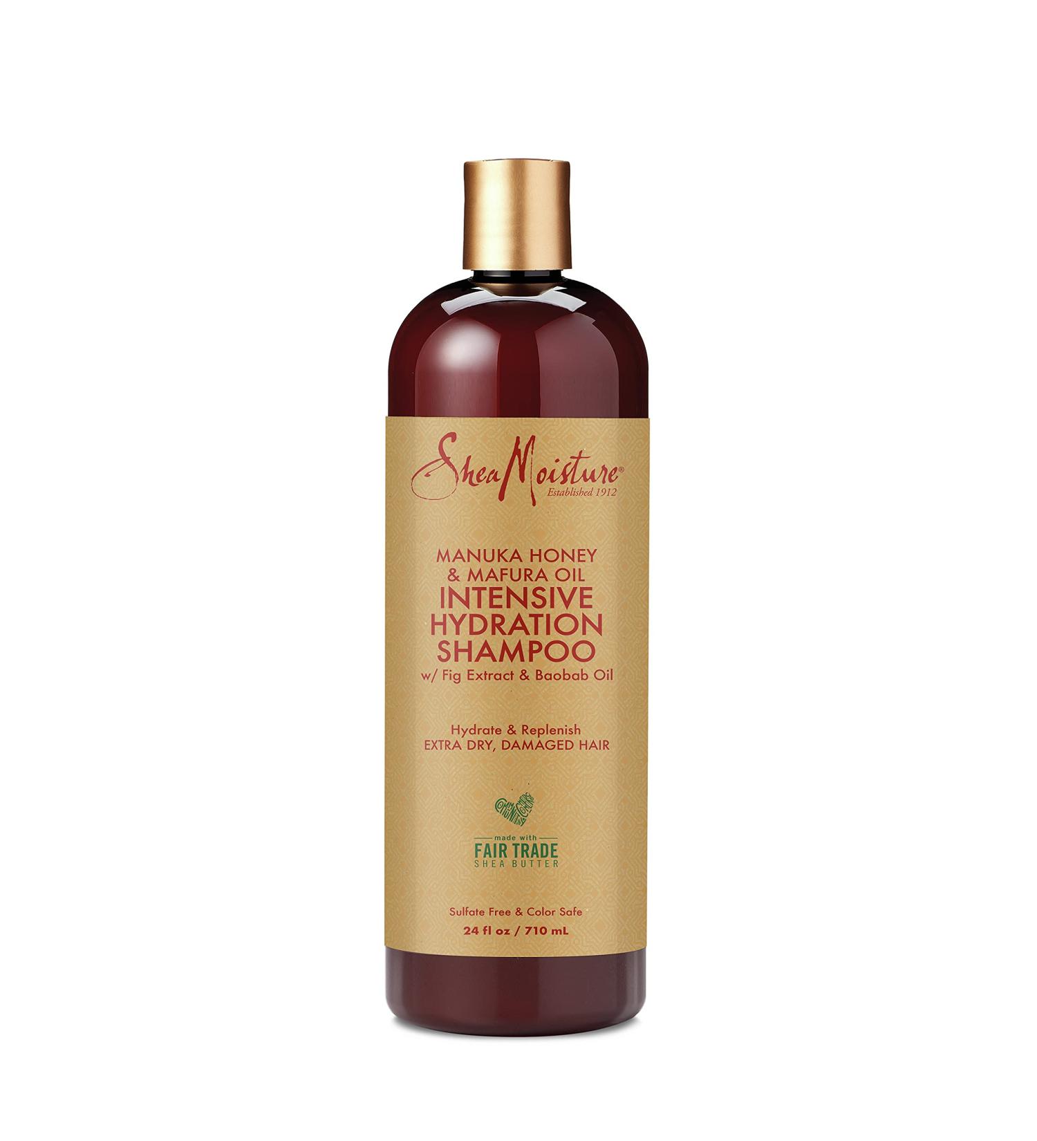 SheaMoisture Intensive Hydration Shampoo - Manuka Honey & Mafura Oil for Dry Damaged Hair - Sulfate-Free 24oz - Nourishing eCommerce Shipping Worldwide - Buy Online on GoSupps.com