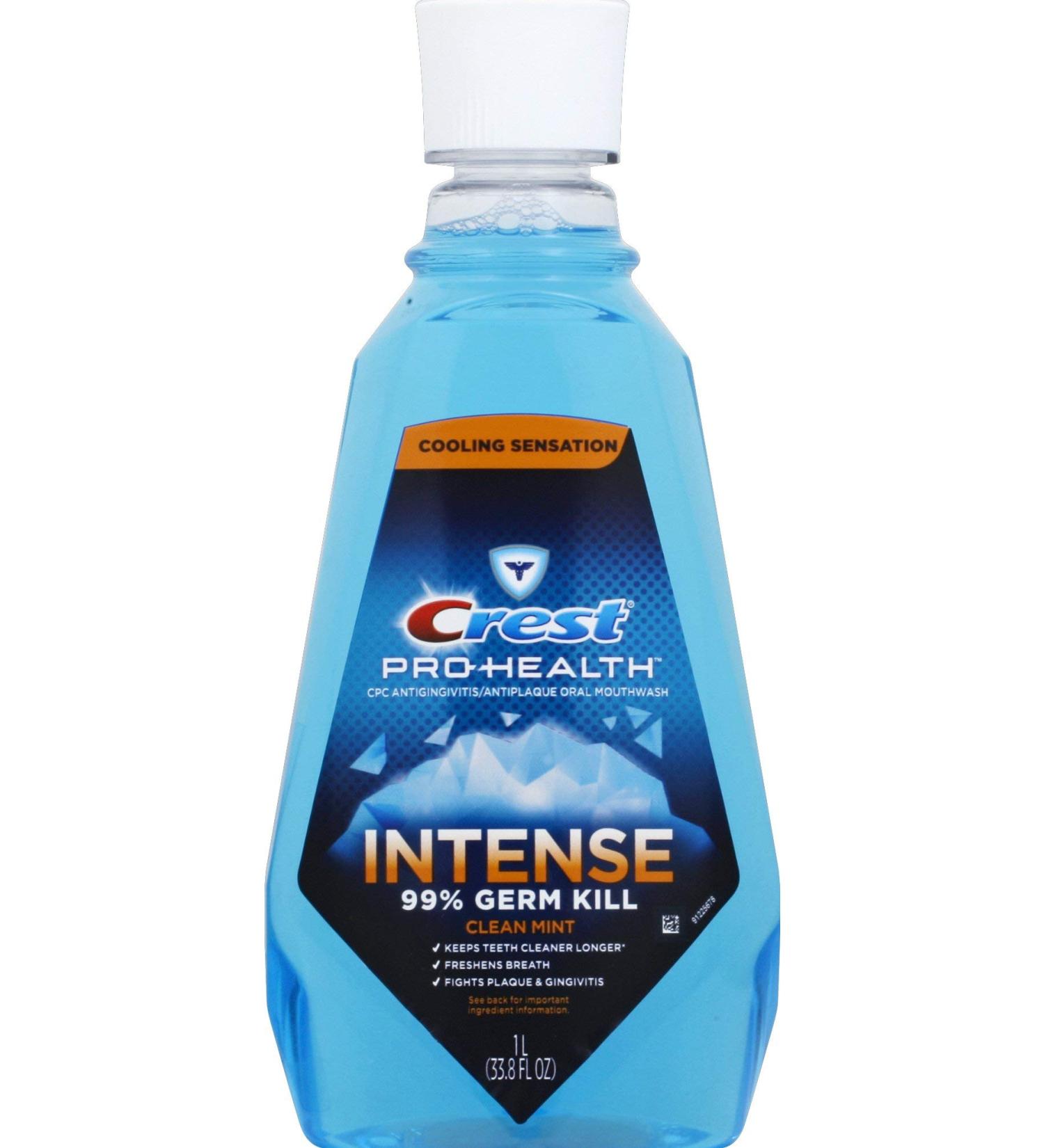 Crest Crest Pro-health Intense Mouthwash Cpc Antigingivitis Antiplaque Clean Mint  33.8 Fl Oz  33.80 Oz