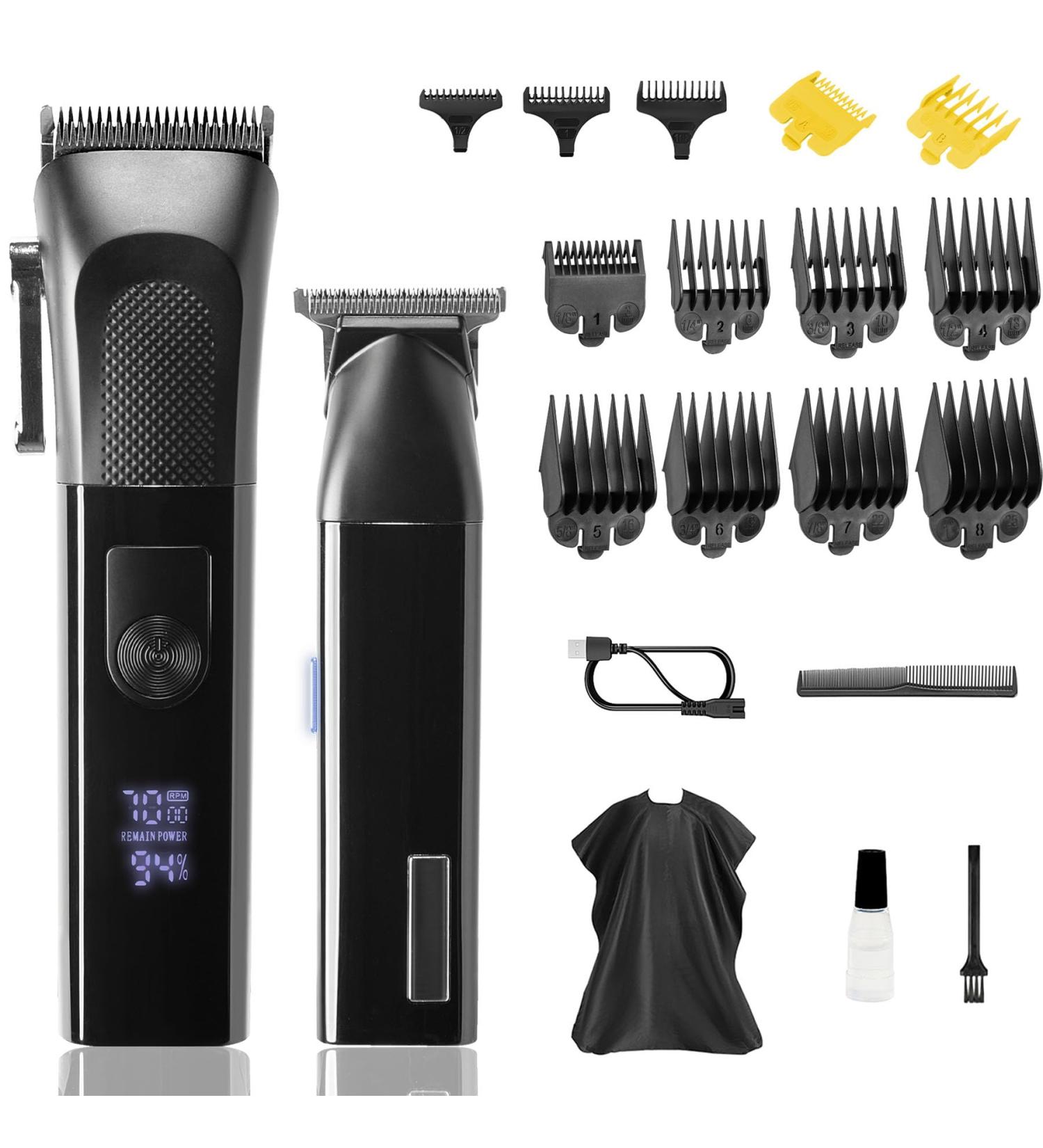 Ukeety Professional Hair Clippers for Men | Cordless Hair Cutting Kit with LED Display & T-Blade | Rechargeable Beard Trimmer & Bikini Trimmer - Buy Online on GoSupps.com