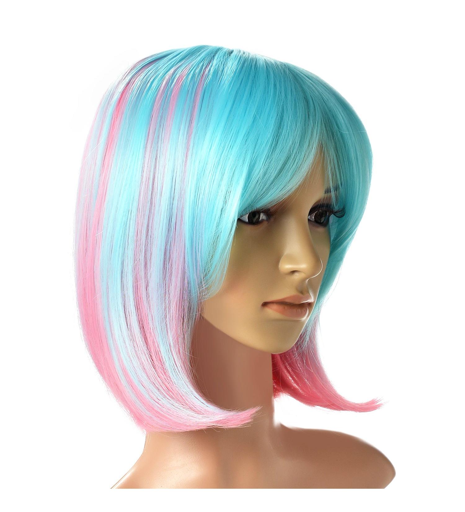 AGPTEK Multi-Color Ombre Short Bob Wig | Shoulder Length Hair Extension - Buy Online on GoSupps.com