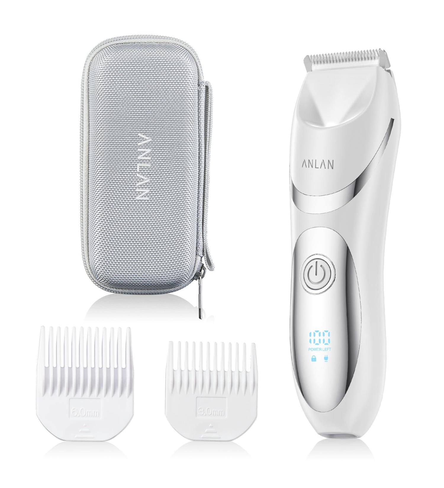 ANLAN Body Hair Trimmer - Electric Wet/Dry Groomer for Men & Women with LED Display Portable & Waterproof Pubic Hair Shaver - Buy Online on GoSupps.com