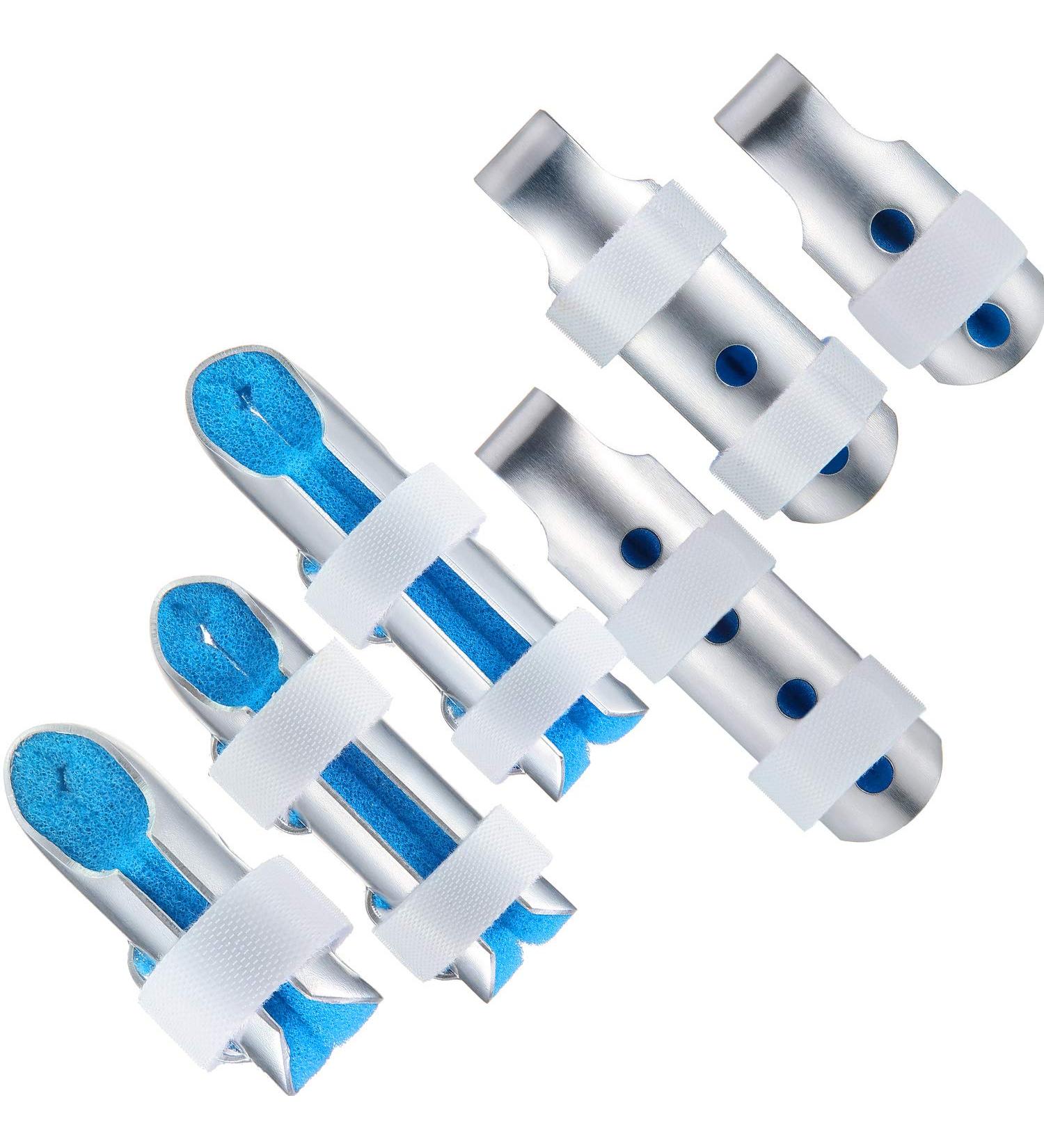 Metal Finger Splints Set - Finger Support for Adults & Children - Blue - 3 Sizes Available - Buy Online on GoSupps.com