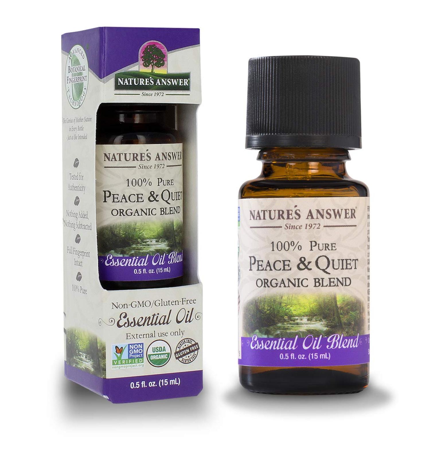 Nature's Answer 100% Pure Organic Essential Oil Blend - 0.5oz Peace & Calming Relax - Buy Online on GoSupps.com