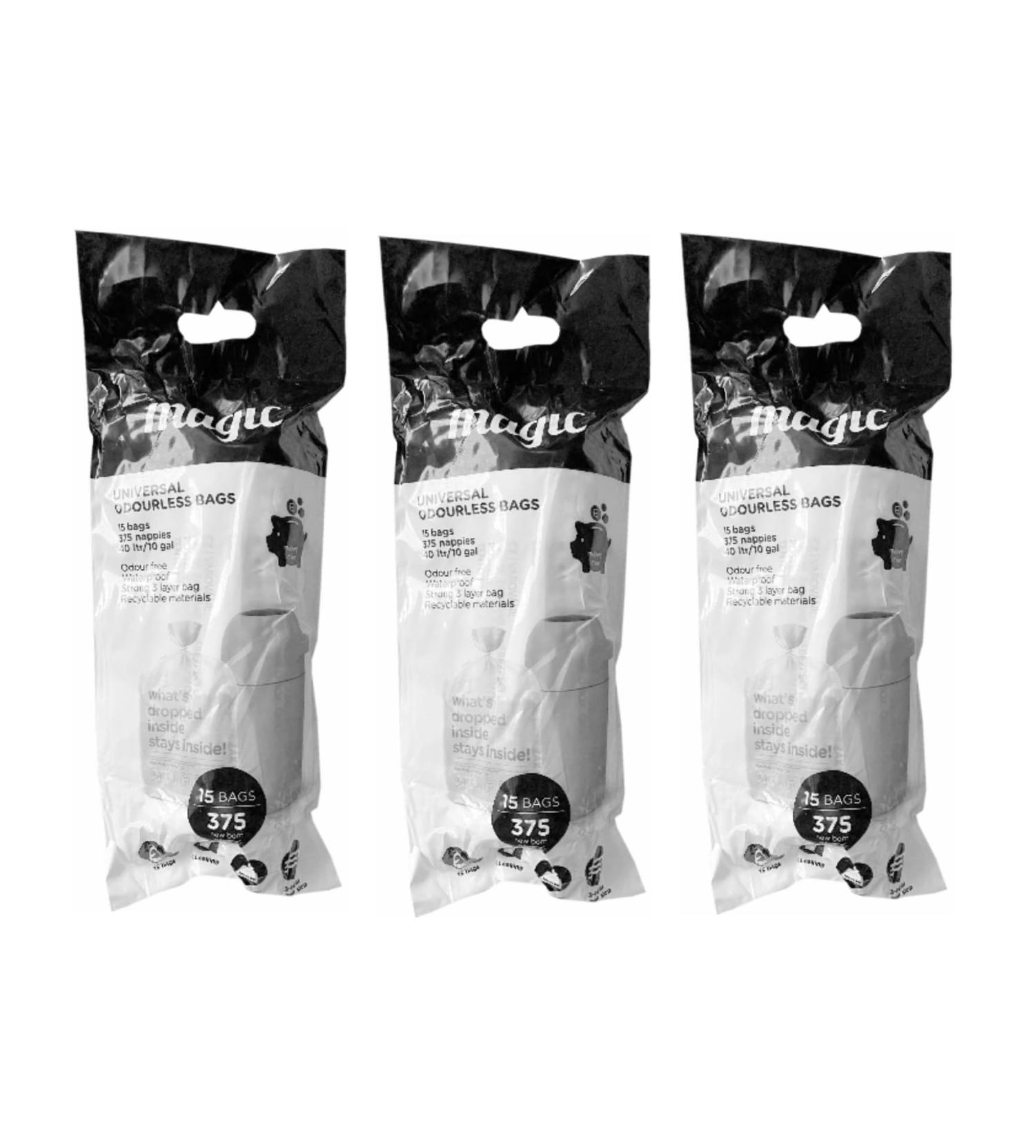Buy Magic Diaper Pail Pack & Blaubaer Diaper | Odor-Proof Bags & Refills | Clean & Fresh Diaper Disposal | 3-Piece Set - Buy Online on GoSupps.com
