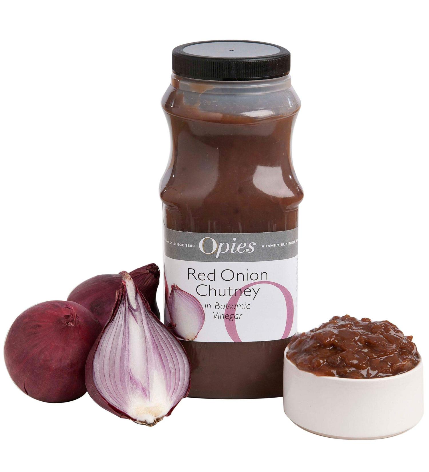 Opies Red Onion Chutney with Balsamic Vinegar - 4x1.15kg