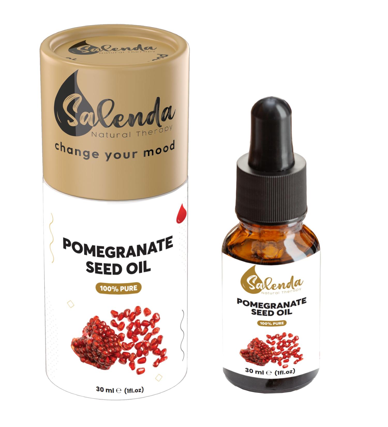 Salenda Pomegranate Seed Oil 100% Pure Cold Pressed Pomegranate Oil for Face 1 Fl Oz (30 ml) - Buy Online on GoSupps.com