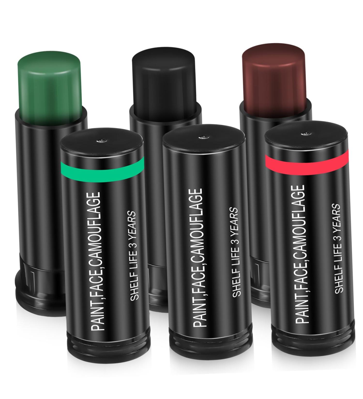  Mikinona Mikinona 6Pcs Camouflage Oil Foundation Black Masks Water Painting Sports Makeup Baseball Eye Black I Child Toner Pigmented Ball Makeup Set - Buy Online on GoSupps.com