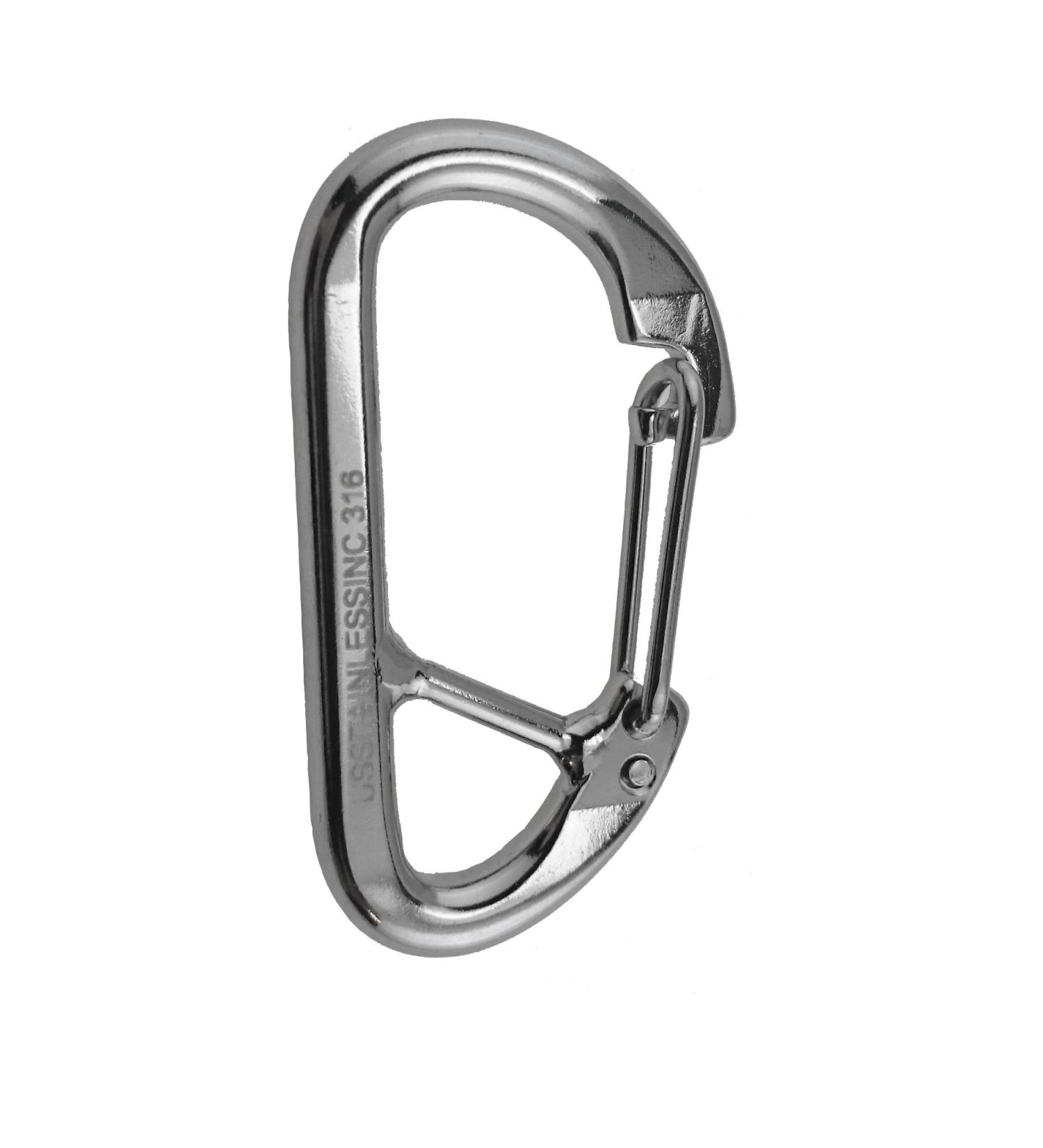 Stainless Steel 316 Spring Hook Carabiner 5/16" (8mm) Marine Grade Safety Clip Forged - Buy Online on GoSupps.com