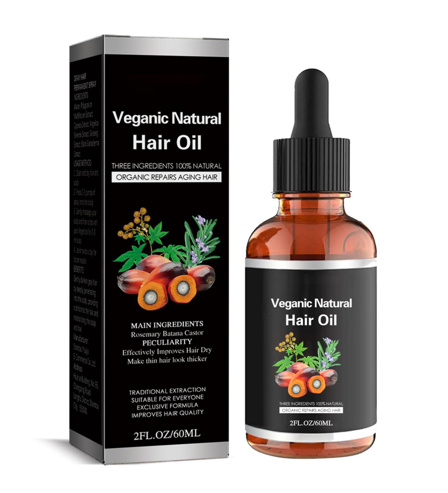 Batana Oil Organic for Healthy Hair - Batana Oil - Repair Damaged Hair Promotes Hair Wellness for Men & Women Enhances Hair & Skin Radiance - 60ml (1) - Buy Online on GoSupps.com