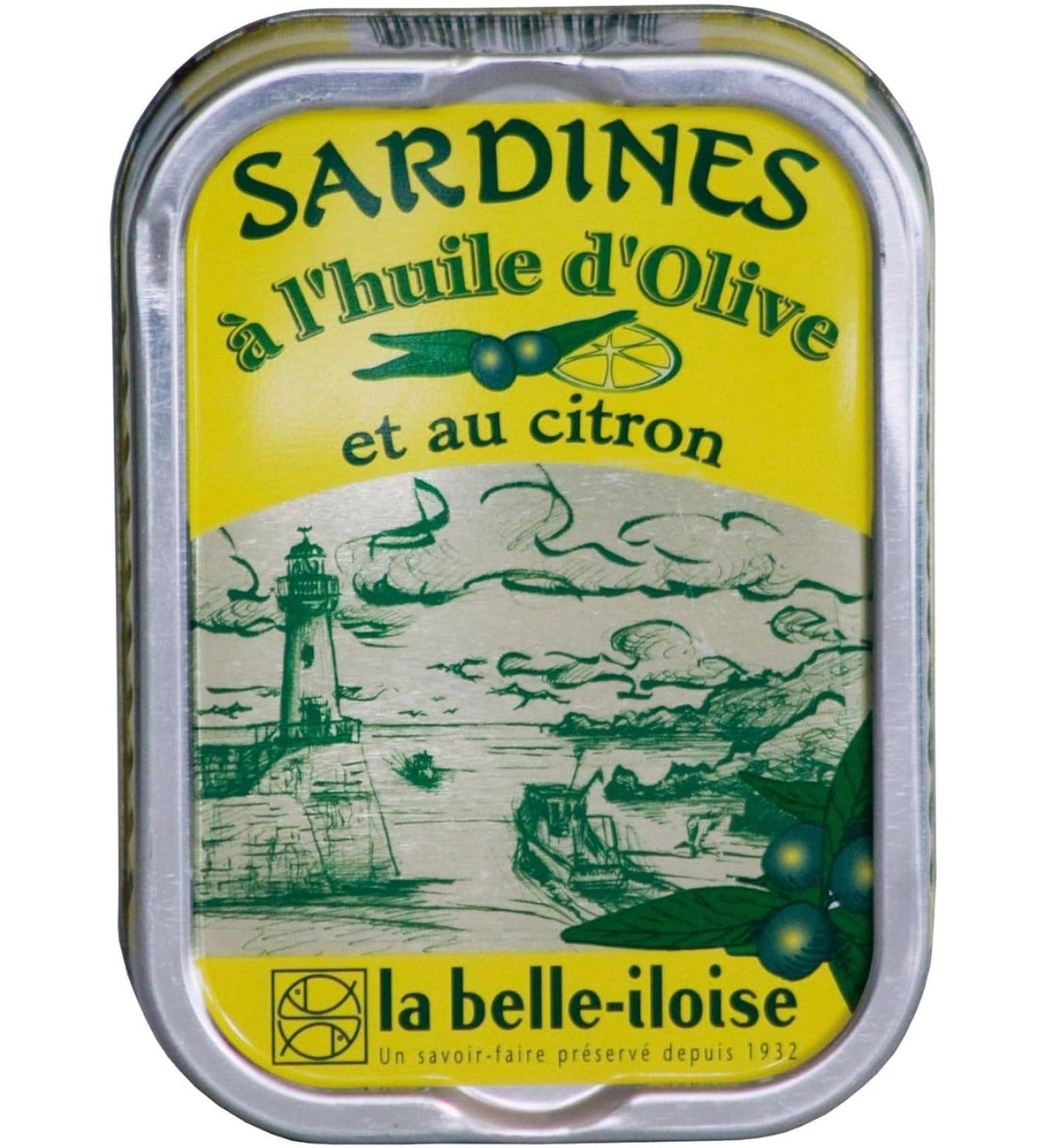 La Belle-iloise - Sardines huile d olive et citron - 115 g - 4 6 sardines - Buy Online on GoSupps.com