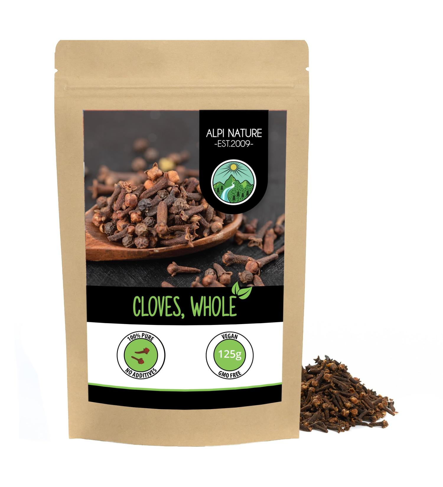 Organic Whole Cloves (125g) - 100% Natural Vegan Spice (4.4 oz) - Pack of 1 - Buy Online on GoSupps.com