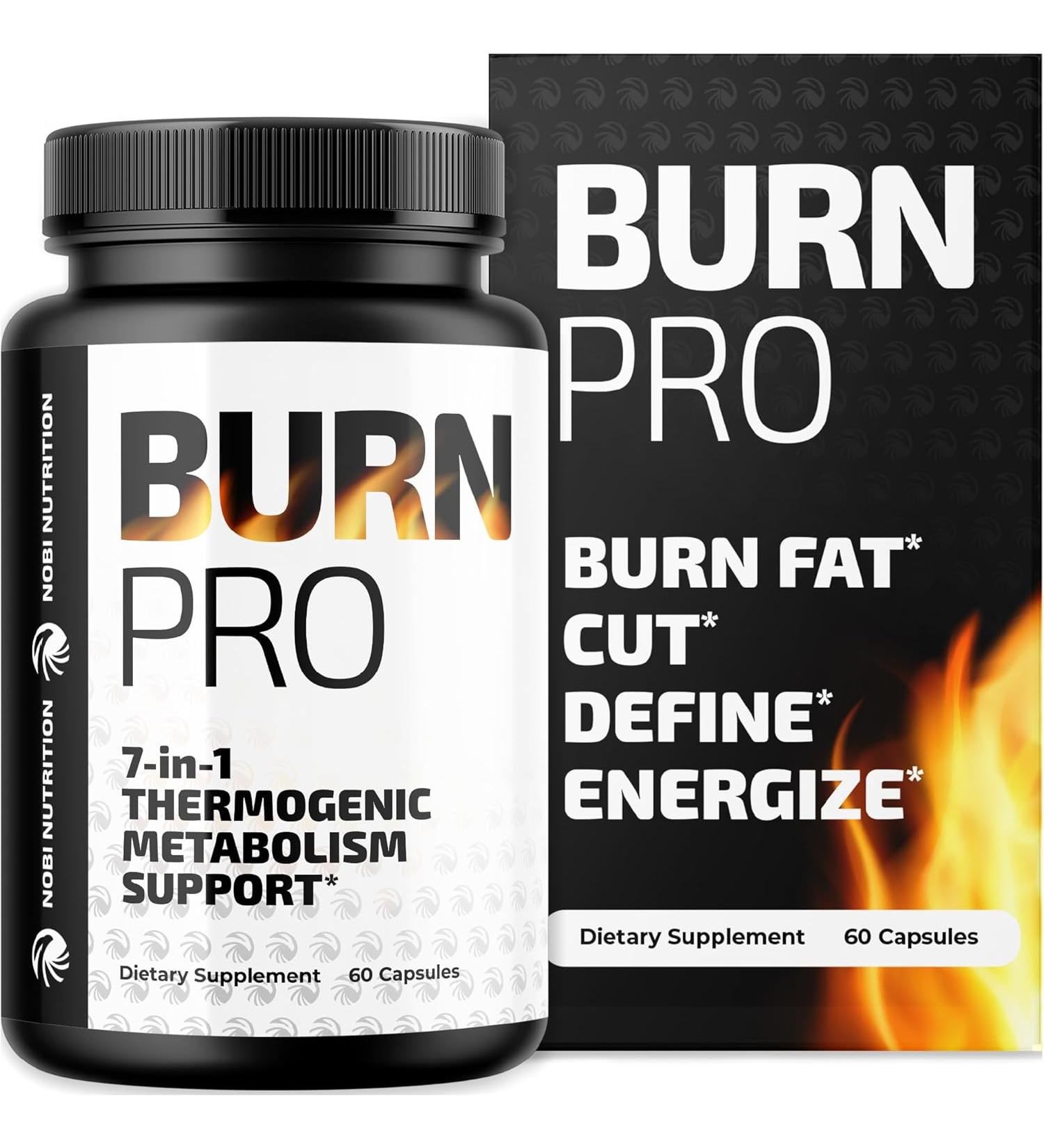 Nobi Nutrition Burn Pro 7-in-1 Thermogenic Metabolism Booster - 60 Capsules - Buy Online on GoSupps.com