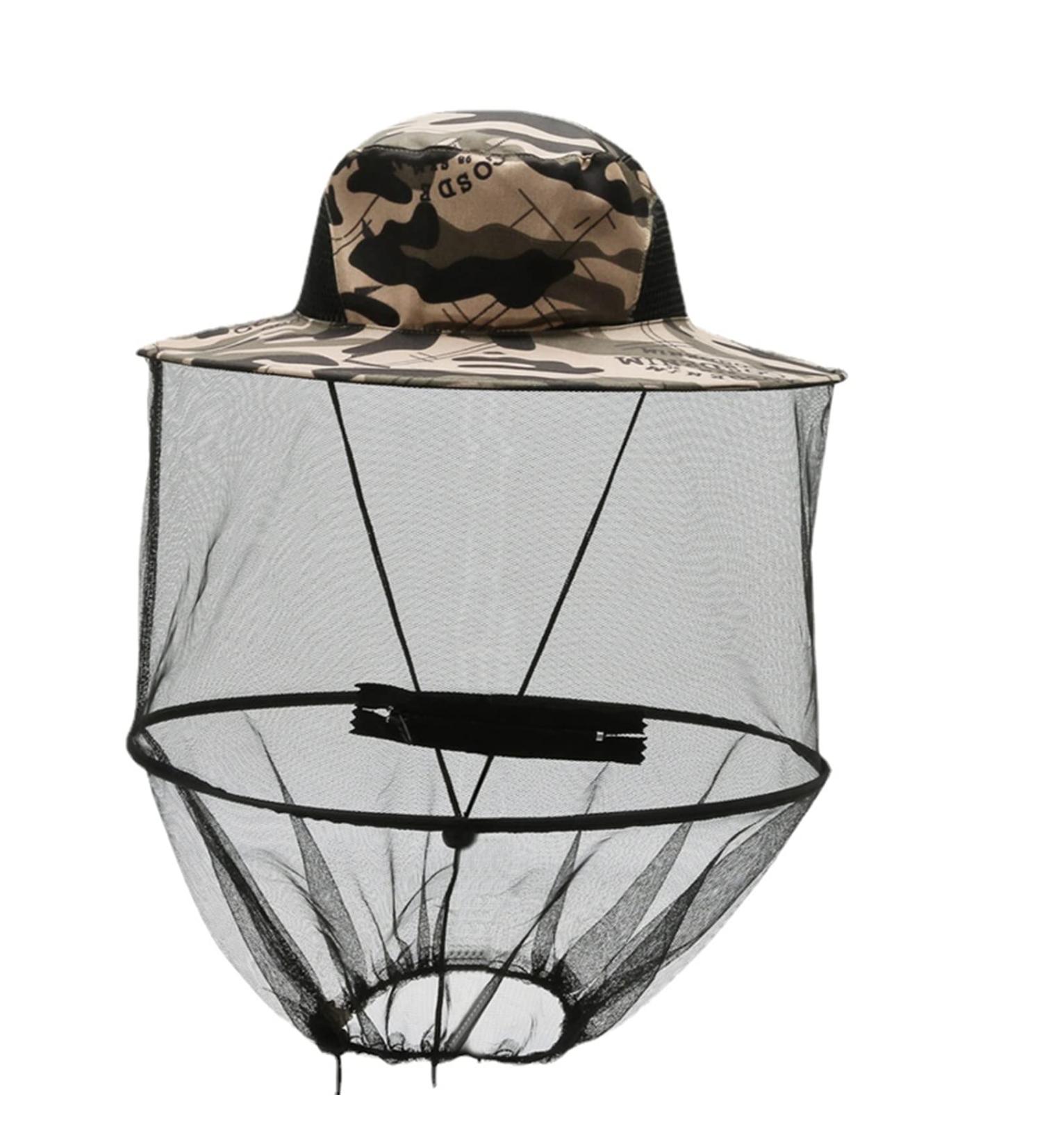 MANMEMU Mosquito Hat Foldable Beekeeper & Face Protection Outdoor Fishing Gear Beige - Buy Online on GoSupps.com