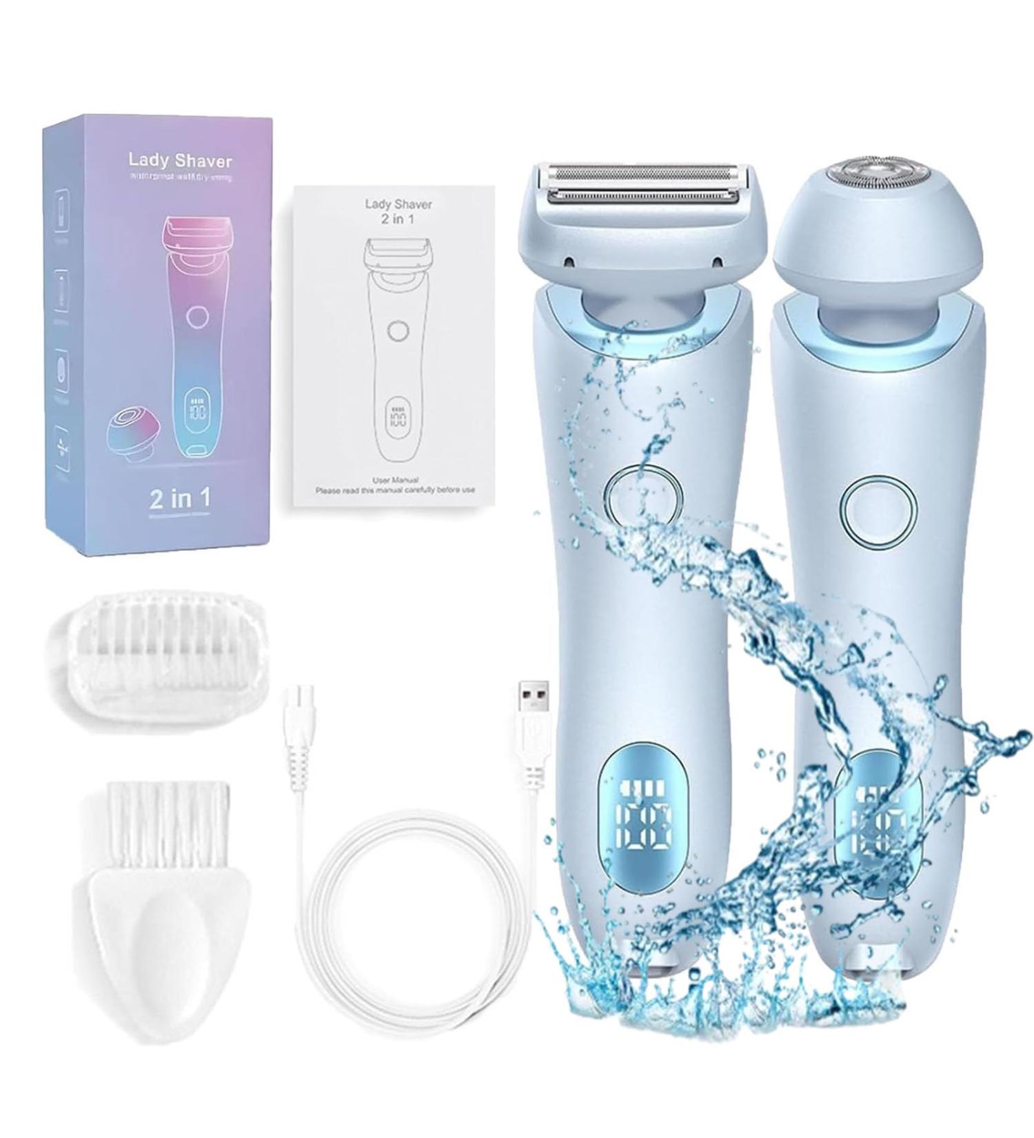 Silkbabe Lady Shaver Silk Babe Shaver Byserene Electric Shaver for Women Divanity Skin Glow Rasher Modira Shaver Eviay Premium Shaver 2 in 1 Electric Shaver Razors for Women (Blue) - Buy Online on GoSupps.com
