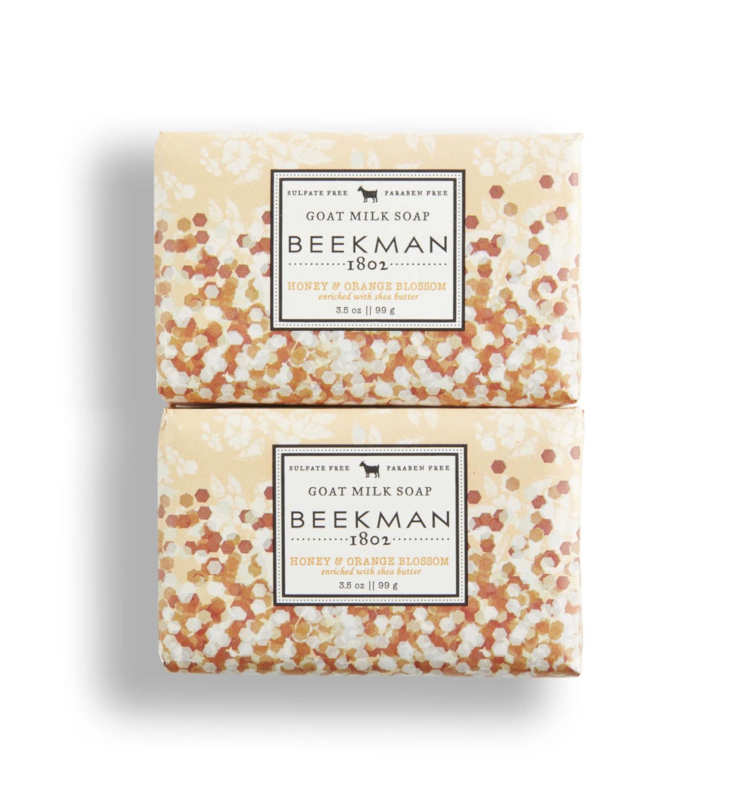 Beekman 1802 Goat Milk Soap Bar 9 oz Pack of 2 - Nourishing, Moisturizing, and Hydrating - Gentle for Sensitive Skin - Cruelty-Free - Honey & Orange Blossom - Buy Online on GoSupps.com
