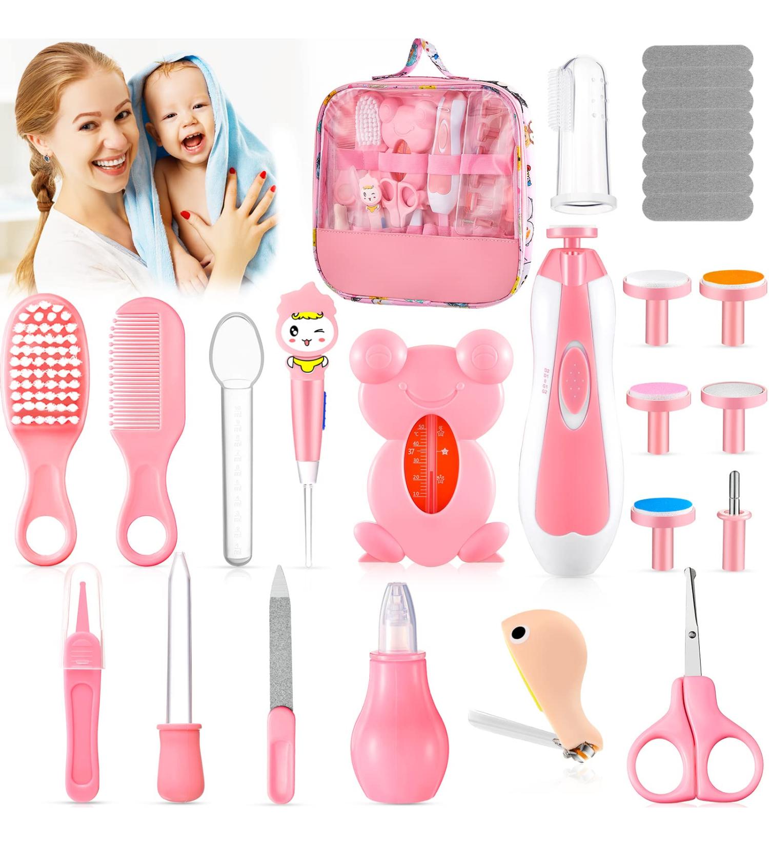 27 in 1 Baby Grooming Kit - Pink Baby Healthcare and Nursery Care Set - Buy Online on GoSupps.com
