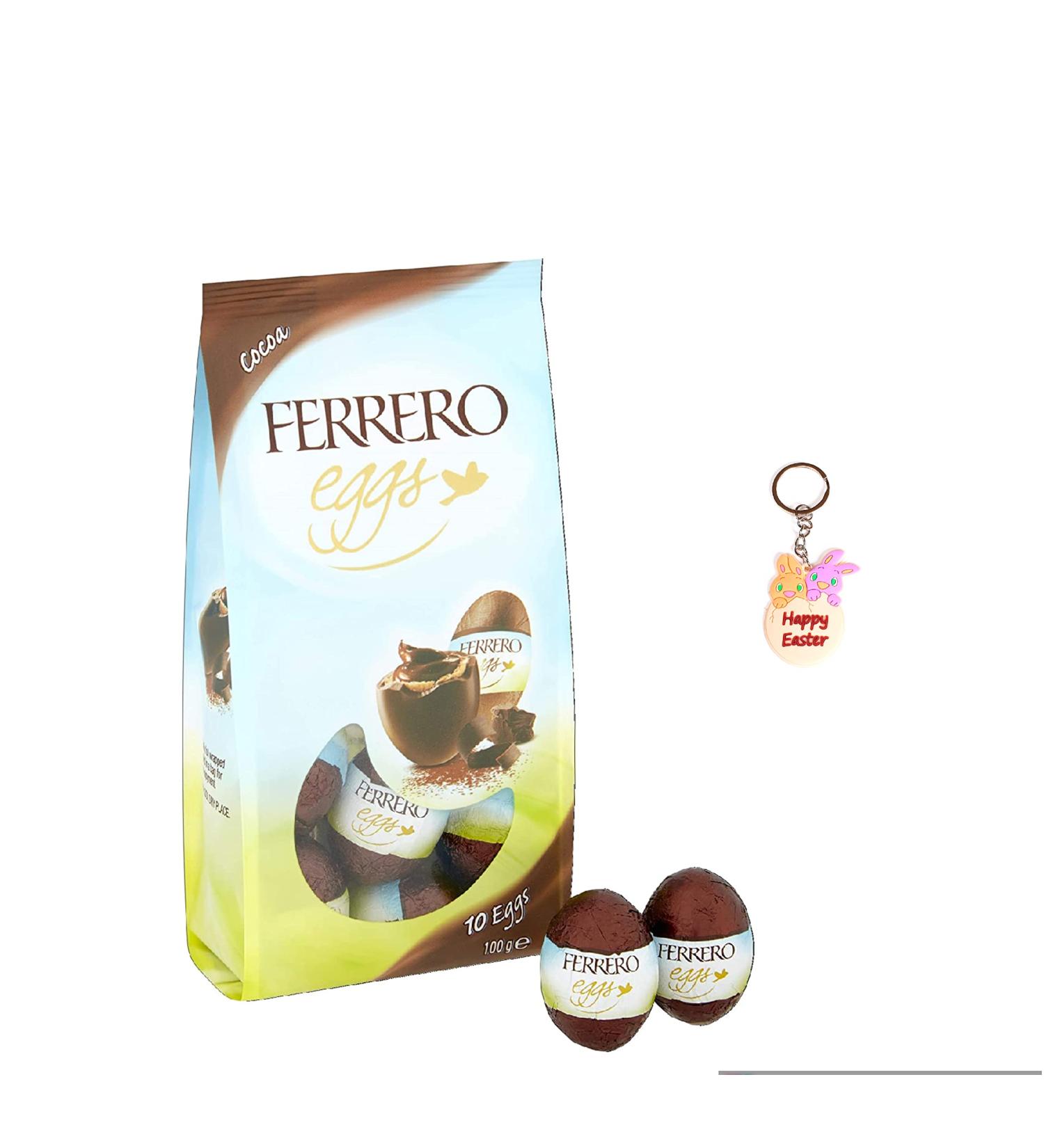 Ferrero Mini ufs de P ques au chocolat 100 g avec un porte-cl s de P ques gratuit Parfait pour les chasses de P ques 2022 - Buy Online on GoSupps.com