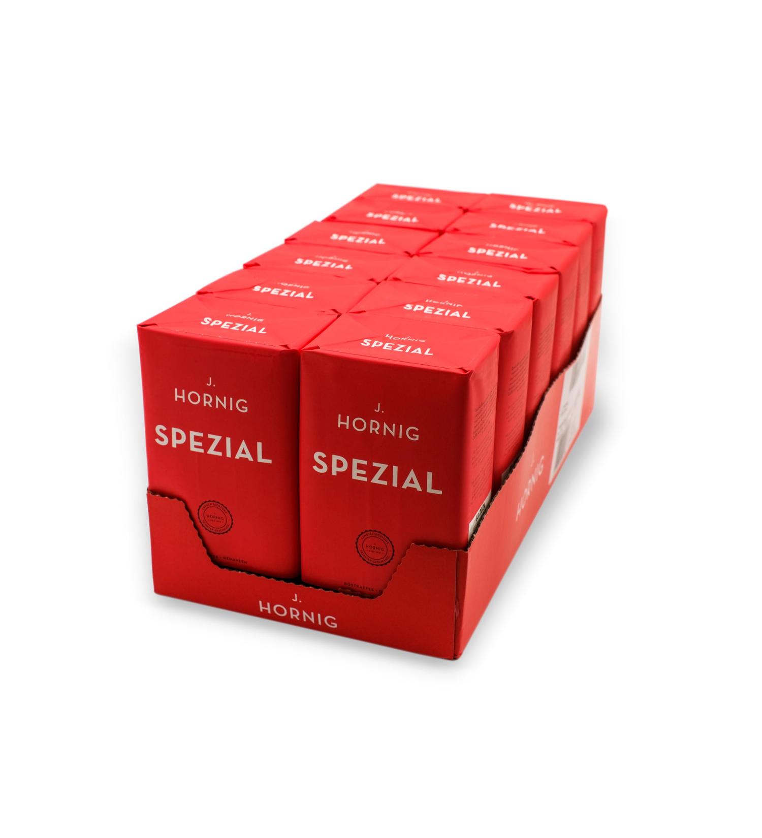 J. Hornig Coffee Ground Special - Mild Aroma & Chocolate Taste | 12x500g | Filter French Press & Espresso Maker - Buy Online on GoSupps.com