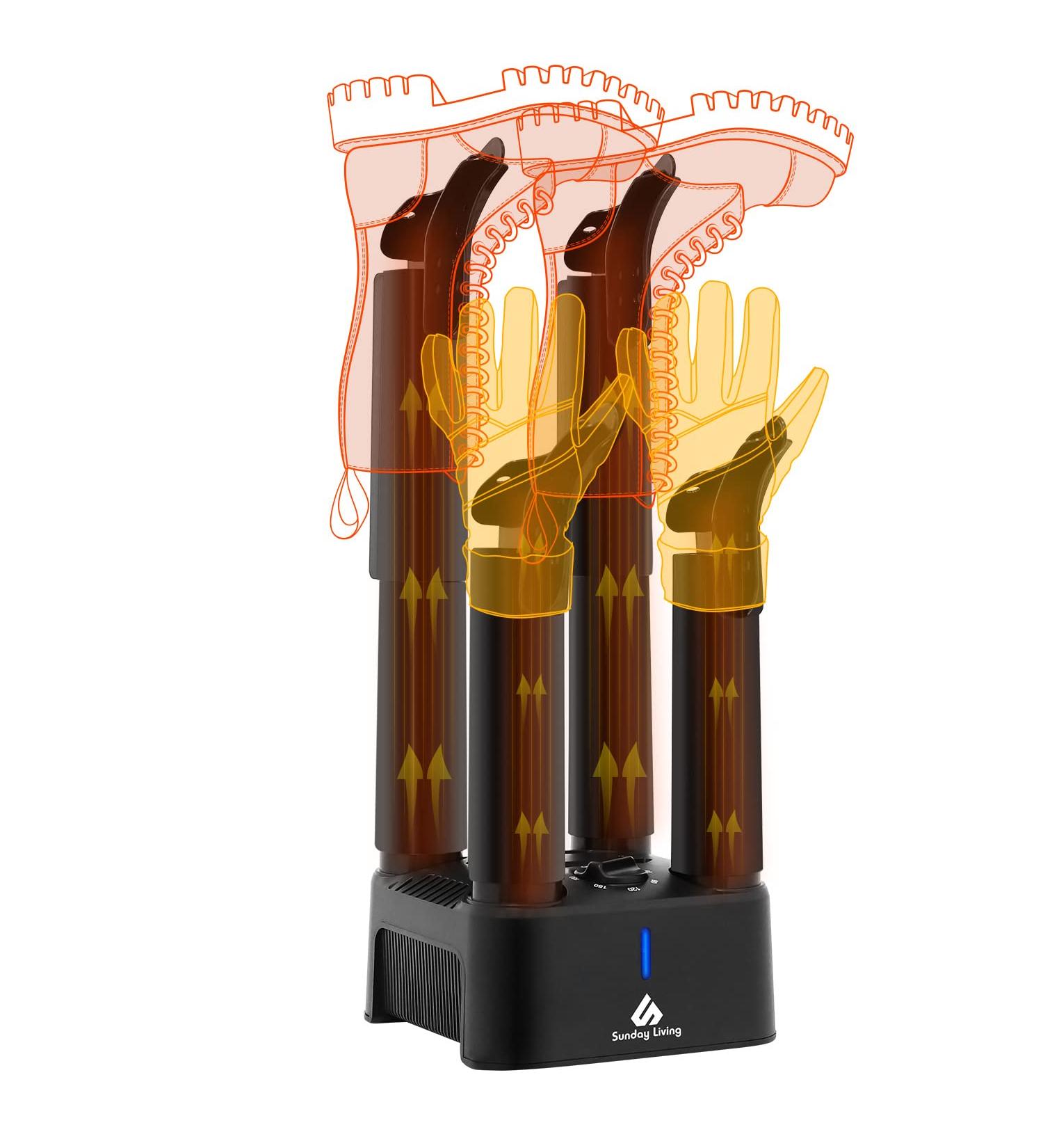Sunday Living Boot Dryer with Heat Blower - Electric Shoe Dryer with 3-Hour Timer and Overheat Protection | Quick Drying and Quiet - Buy Online on GoSupps.com