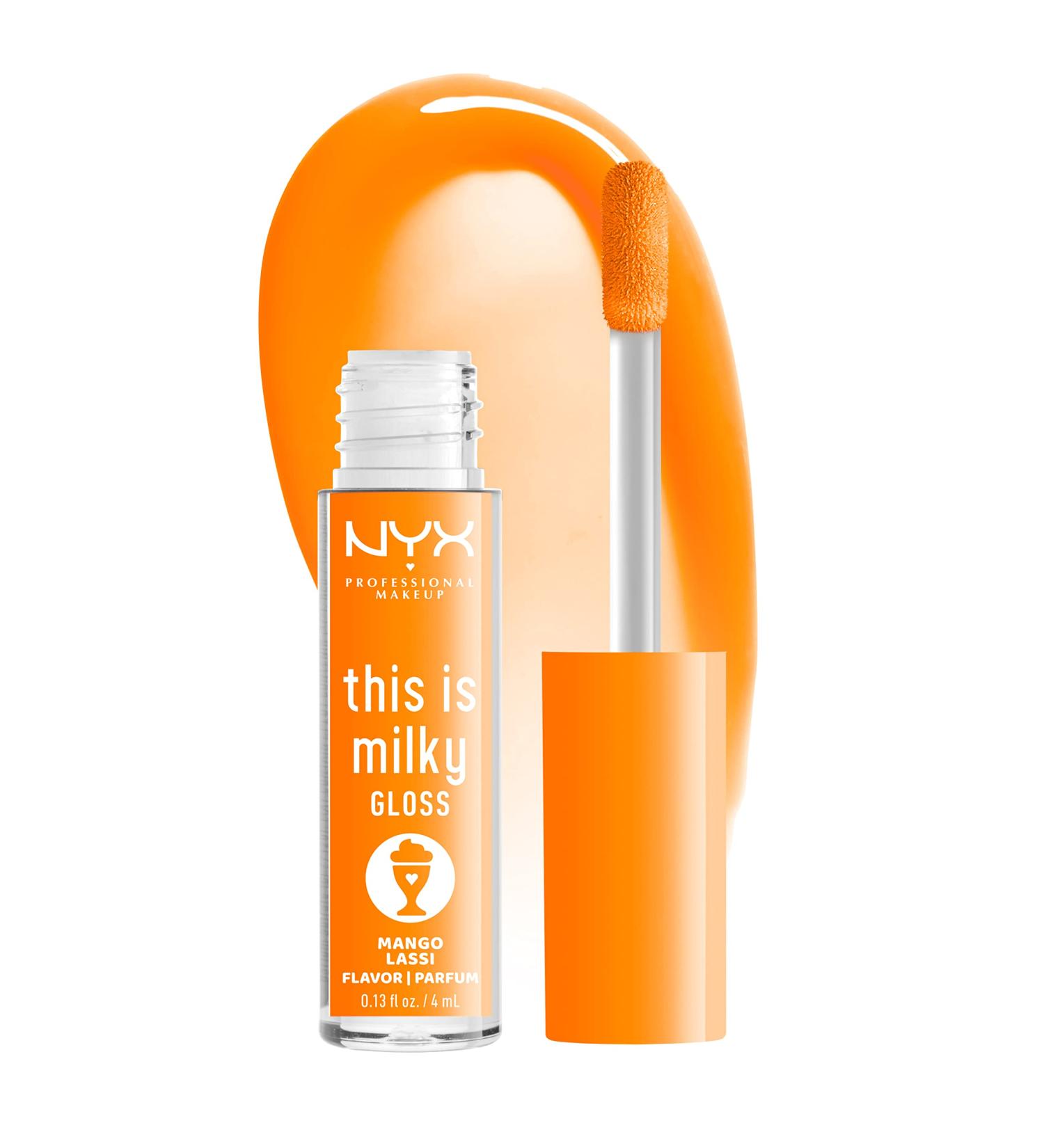 Nyx Professional Makeup Milky Gloss Lip Gloss - Mango Lassi | 12-Hour Hydration, Vegan, Scented Milkshake - Buy Online on GoSupps.com
