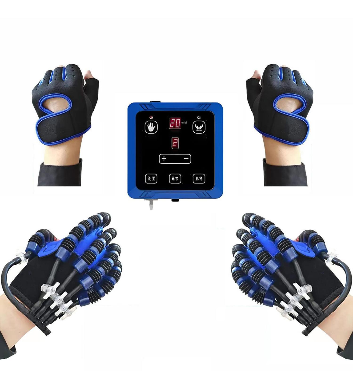 1 Pair Rehabilitation Robot Gloves Stroke Hemiplegia Arthriti Patient Physical Rehabilitation Therapy Finger Function Workout Recovery Device(Size:L Code Color:Both) L code both - Buy Online on GoSupps.com