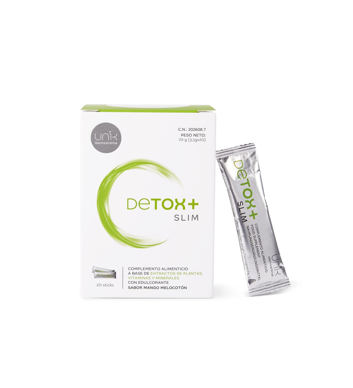Detox Slim Drain - Green Tea Ginger Artichoke & Cactinea | 20 Sticks for Weight Control & Liquid Retention - Unik Health & Nutrition - Buy Online on GoSupps.com