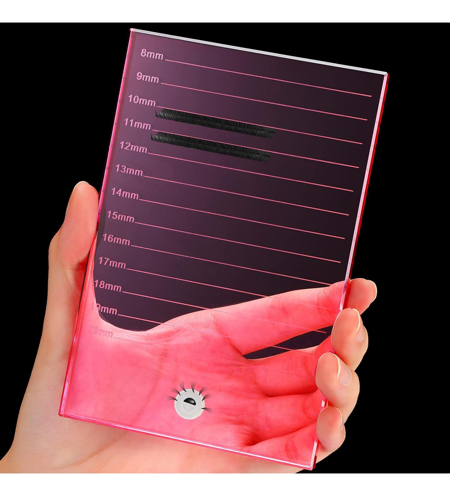 Crystal Glass Eyelash Extension Pallet - Pink 5.9 x 3.94 x 0.31 Inch - Buy Online on GoSupps.com