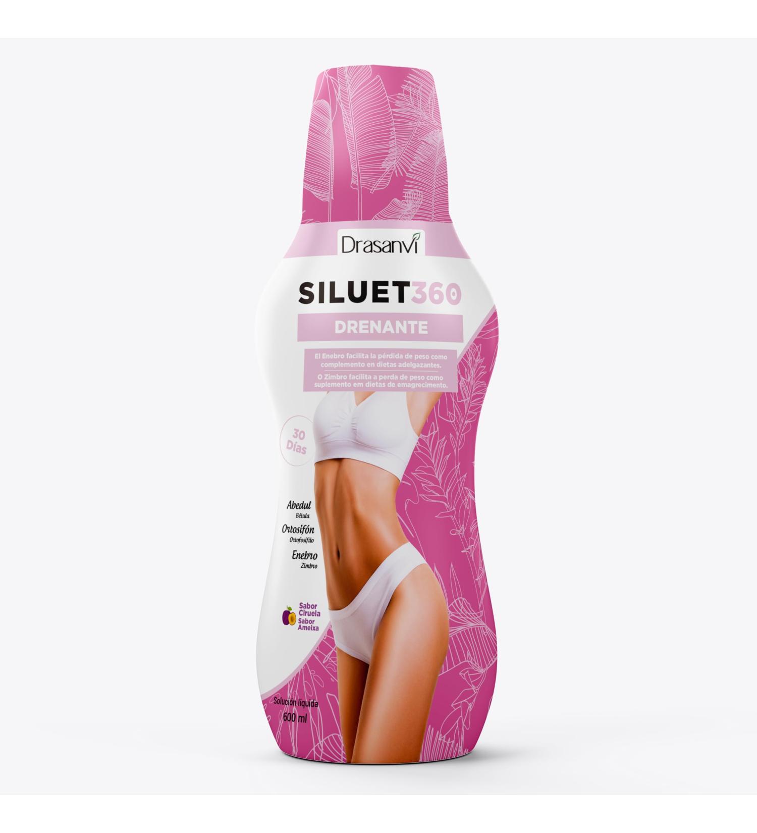 Drasanvi SILUET 360 Drainage Syrup 600 ml 30 days supplement for easier weight loss with juniper birch orthopedifone green tea horsetail and green nettle plum flavor - Buy Online on GoSupps.com