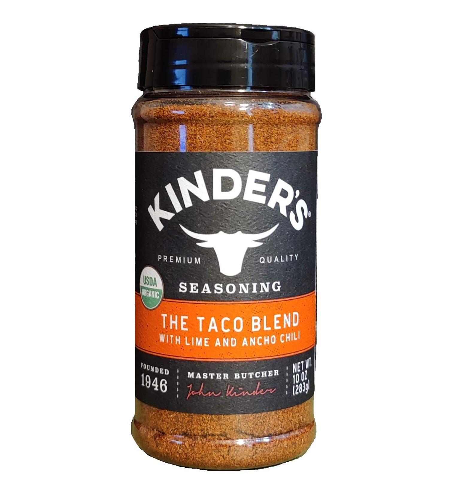 Kinder's Organic Taco Blend Seasoning 10oz - Premium Quality Rub for Tacos - Buy Online on GoSupps.com