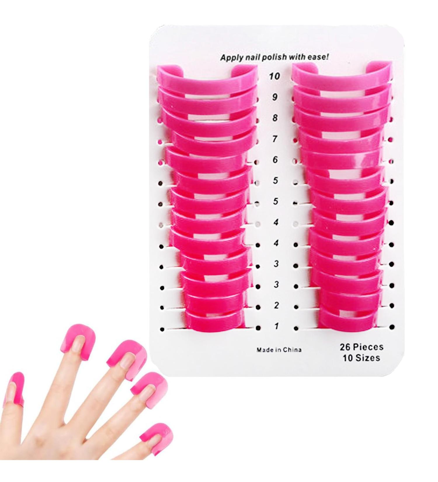 26pcs JIAMIAN Nail Polish Stencil & Cuticle Guard Set | Gel Nail Tips Forms | Anti-Spill Holder Clip Cap - Buy Online on GoSupps.com