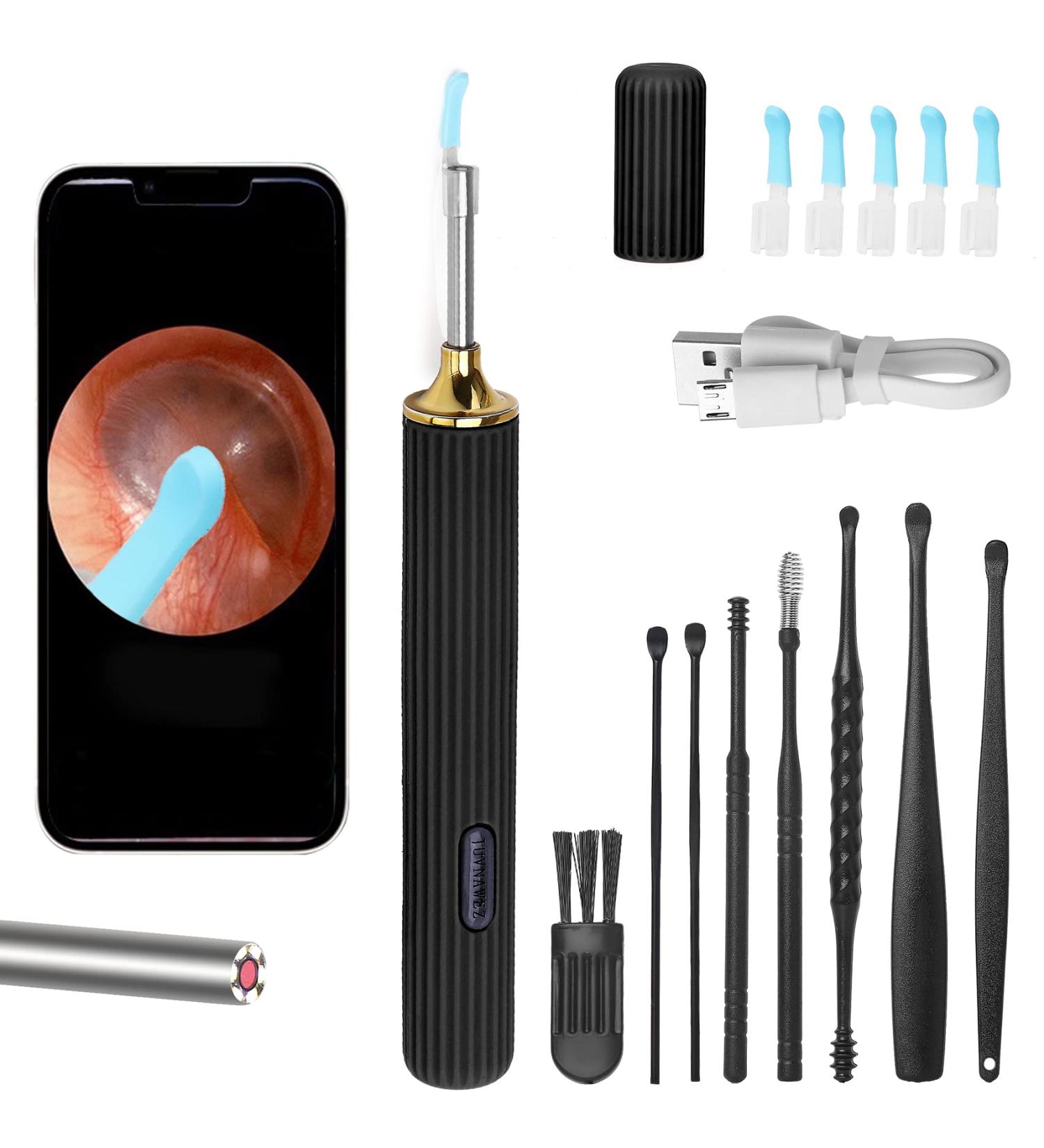 1080P Ear Wax Removal Kit with Camera for iPhone/Android - vLight Ear Cleaning Tool - Black - Buy Online on GoSupps.com