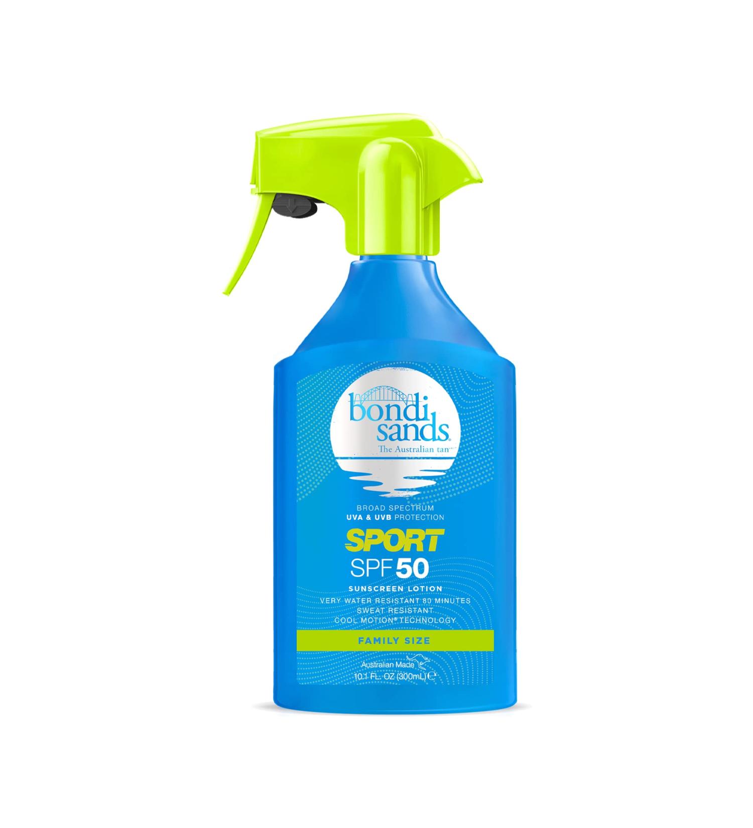 Bondi Sands SPF 50 Sport Sunscreen Spray | Non-Greasy Broad Spectrum UVA & UVB Protection | 300 mL (10.1 Fl. Oz) - Shop Internationally - Buy Online on GoSupps.com