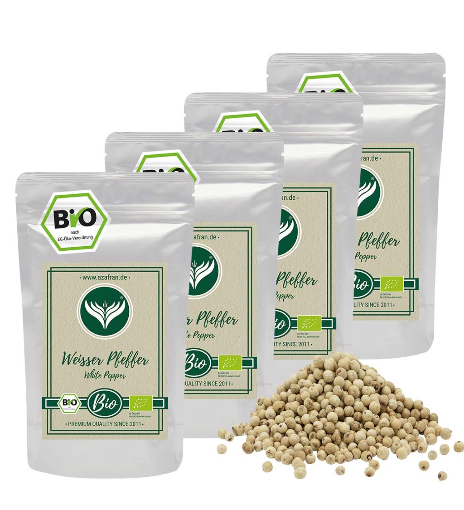 Buy Azafran ORGANIC White Pepper Whole Peppercorns 1kg | Perfect for Pepper Mills | International Shipping Available - Buy Online on GoSupps.com