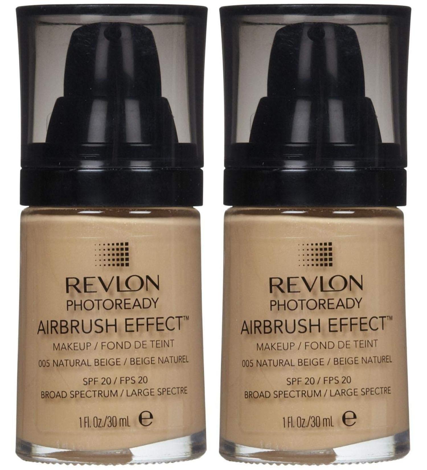 Revlon PhotoReady Airbrush Effect Makeup 005 Natural Beige (2-pack) Beige 1 Fl Oz (Pack of 2)