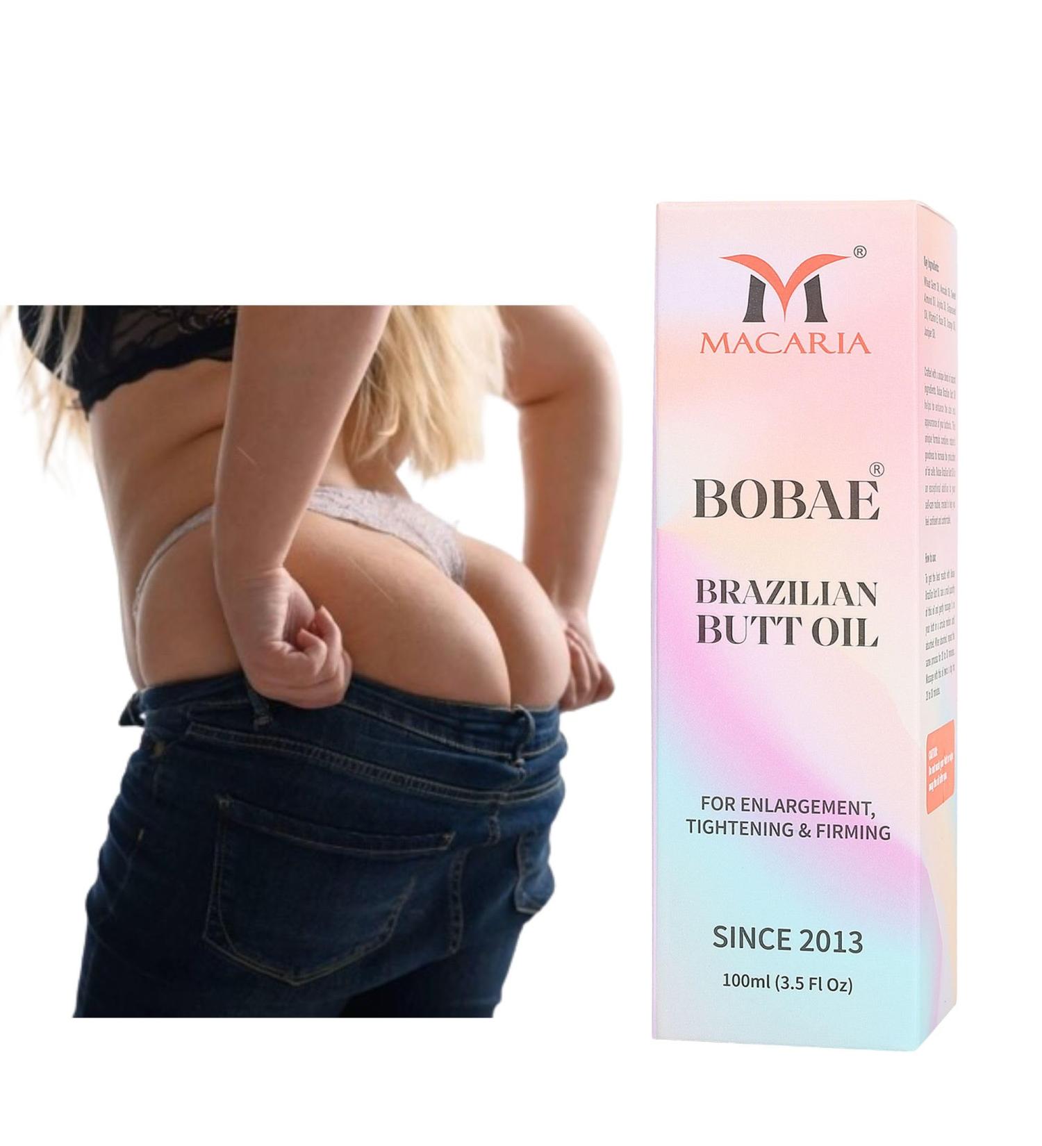 MACARIA Bobae Brazilian Booty Butt Oil For Growth Larger Bigger bum For Women Lift up Bum Cream - Buy Online on GoSupps.com